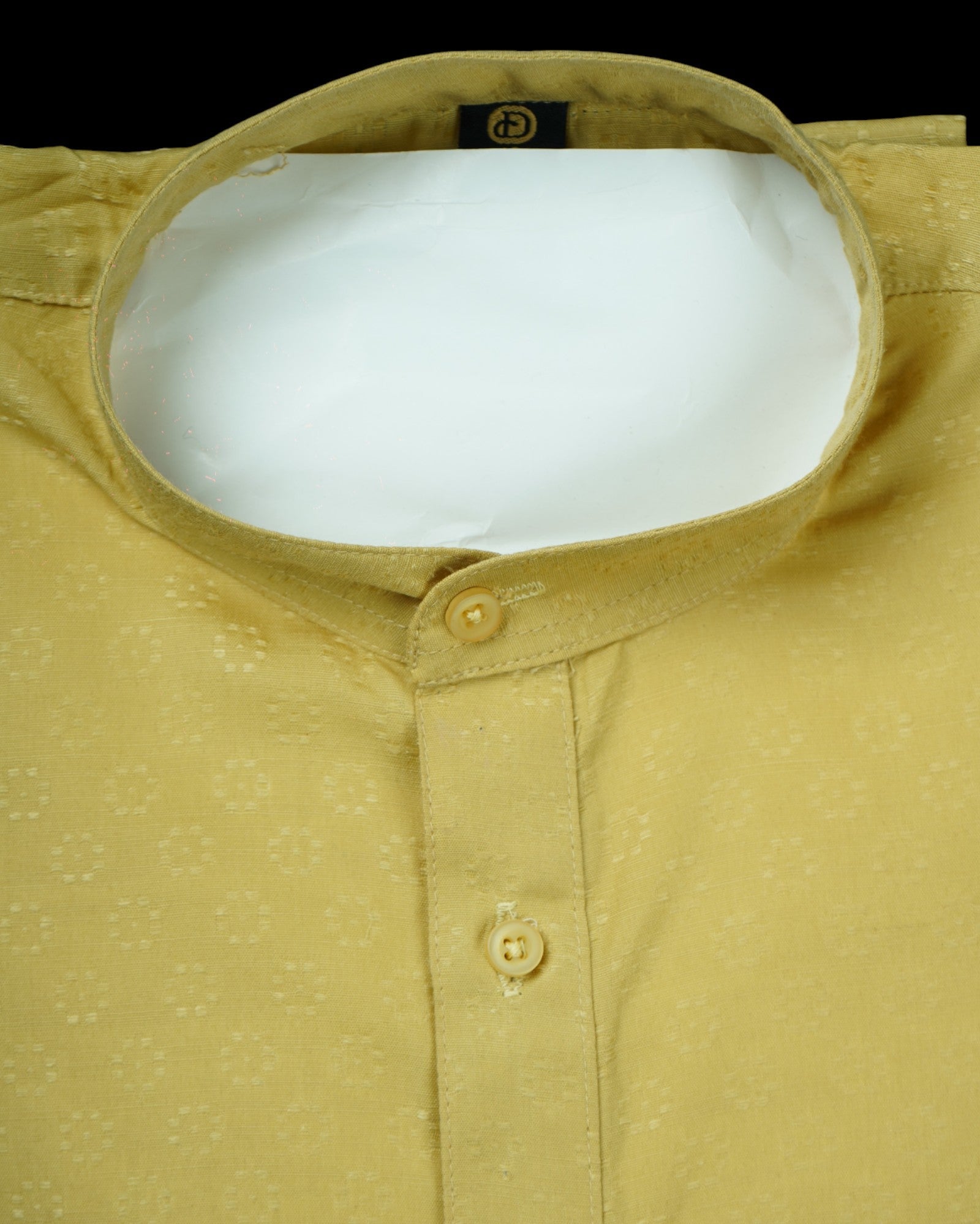 Intricate Textured Cotton Kurta Pajama Set