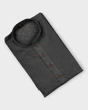 Diamond Print Cotton Embroidered Kurta Pajama