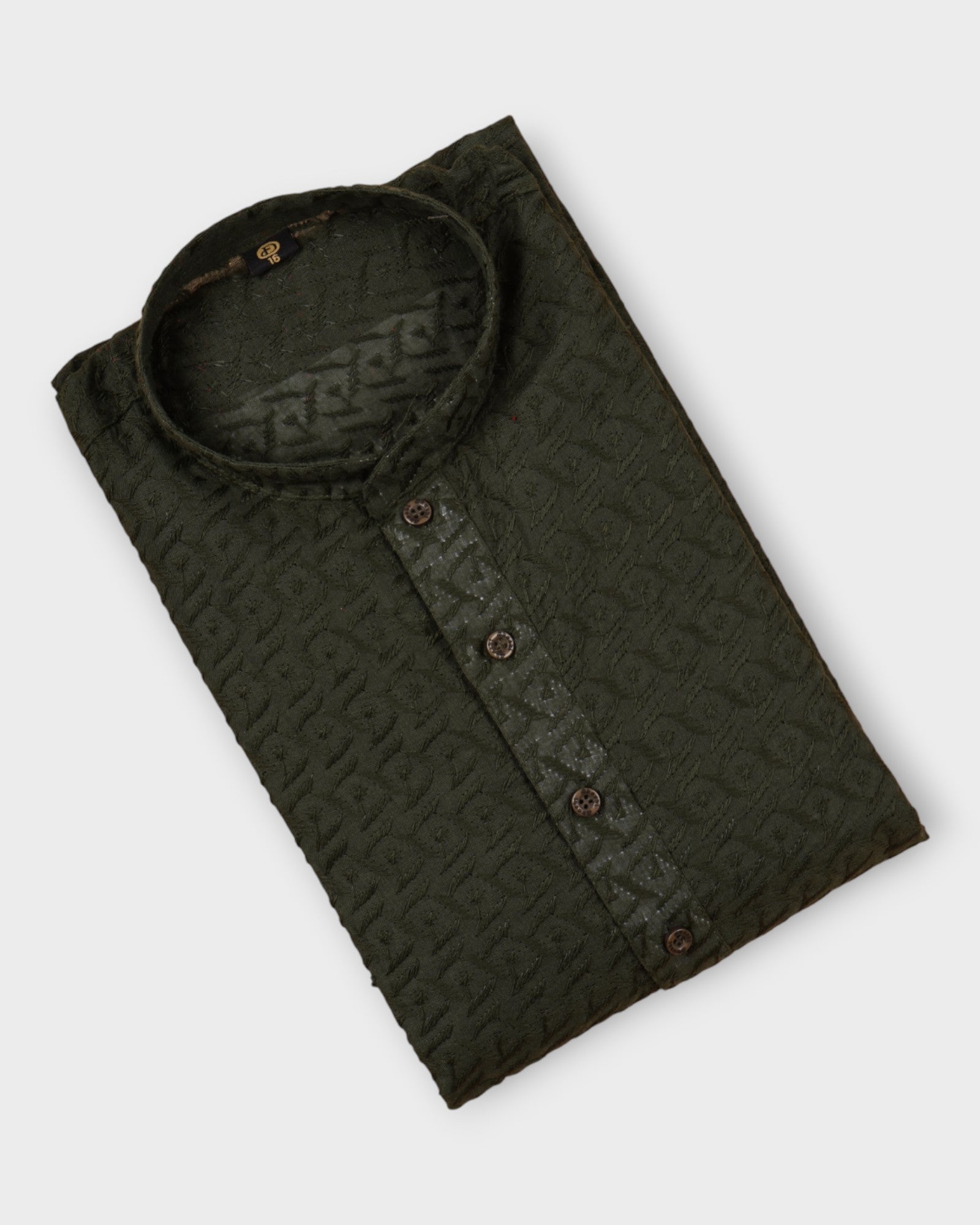 Diamond Print Cotton Embroidered Kurta Pajama
