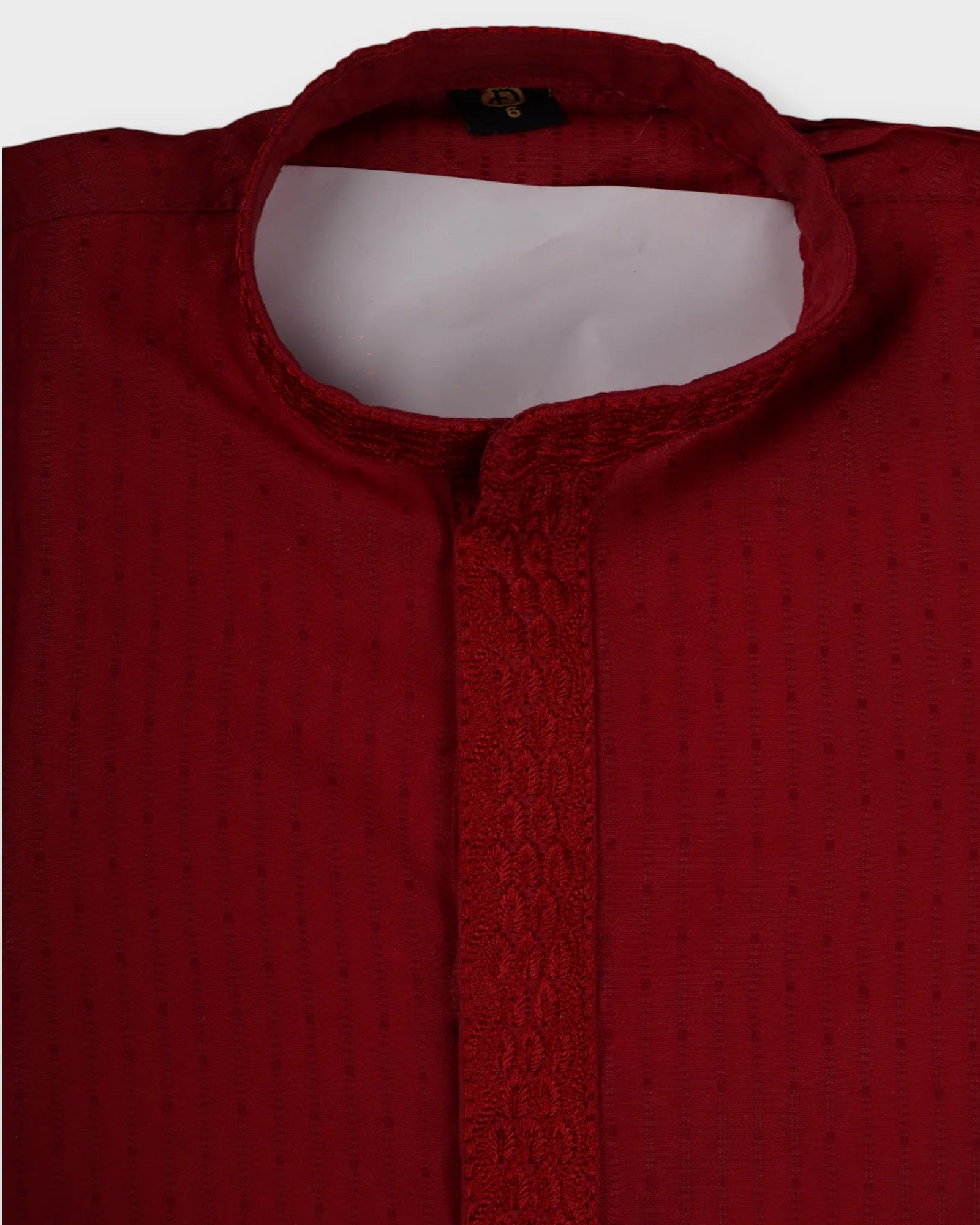 Textured Cotton Embroidered Kurta Pajama Set