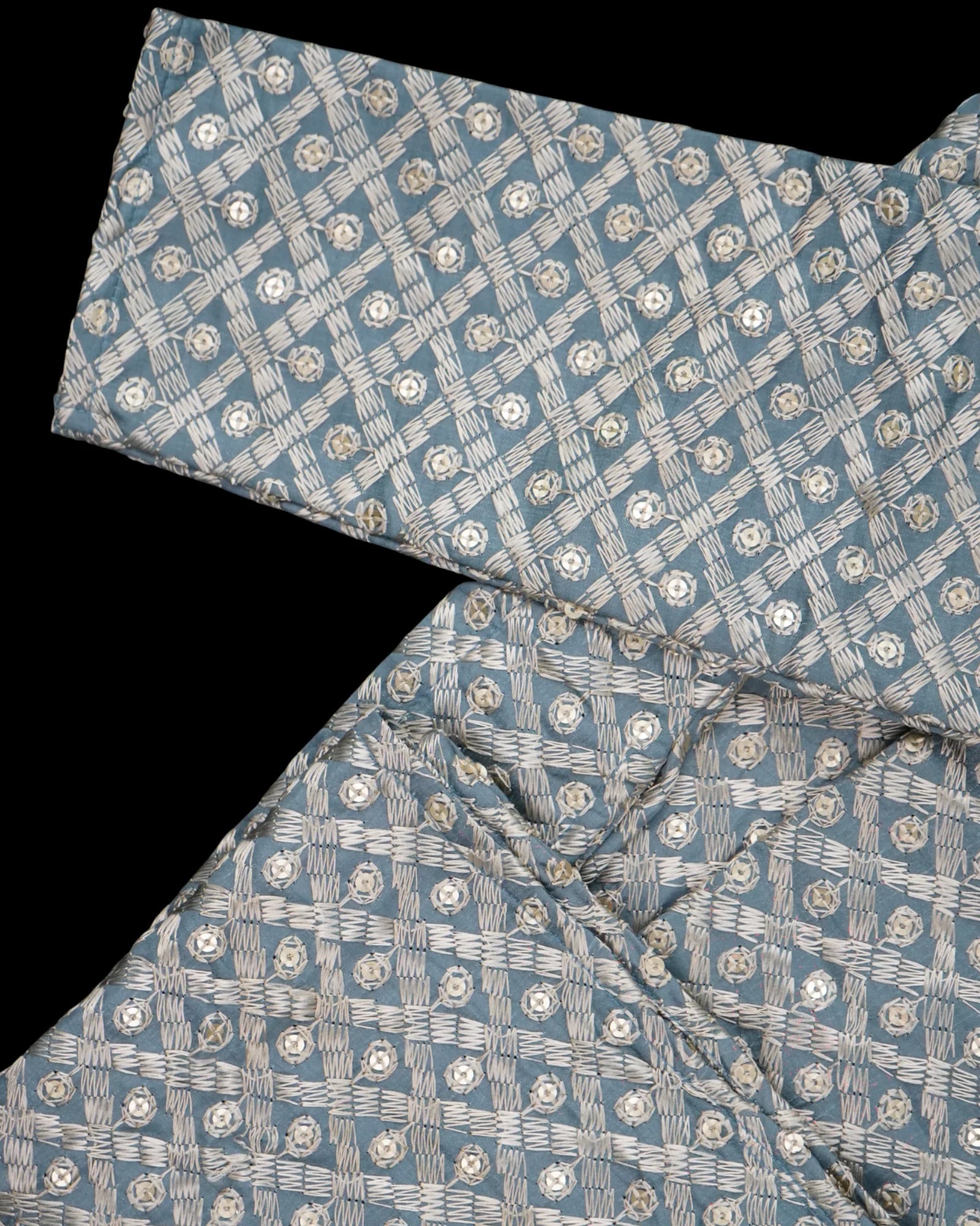 Soft Silk Sequins Embroidered Kurta Pajama