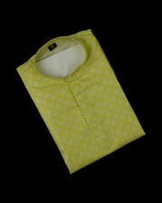 Textured Cotton Blend Kids Kurta Pajama Set