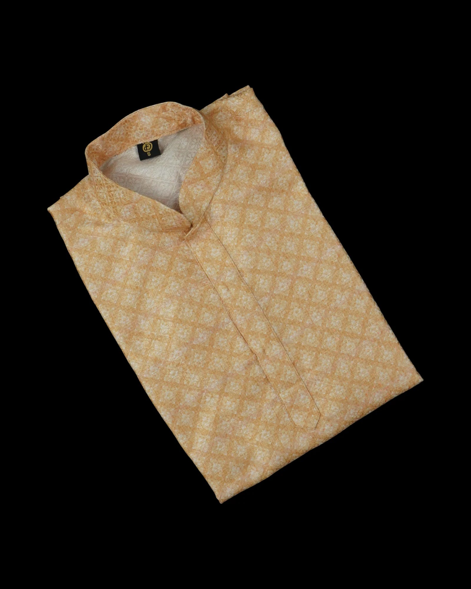 Cotton Blend Textured Kurta Pajama Set
