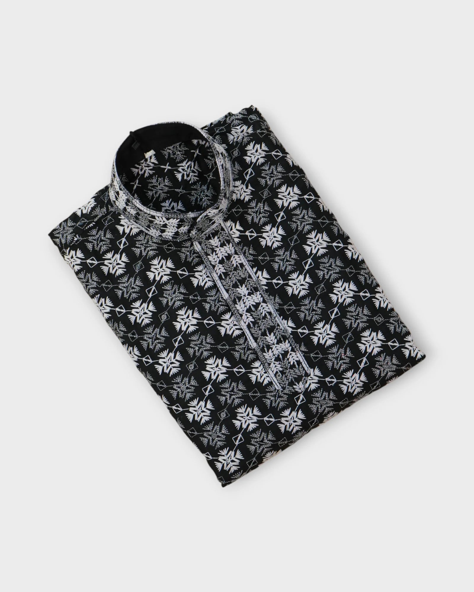 Sequin Embroidered Cotton Kurta Pajama Set