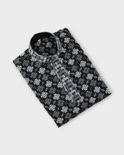 Sequin Embroidered Cotton Kurta Pajama Set