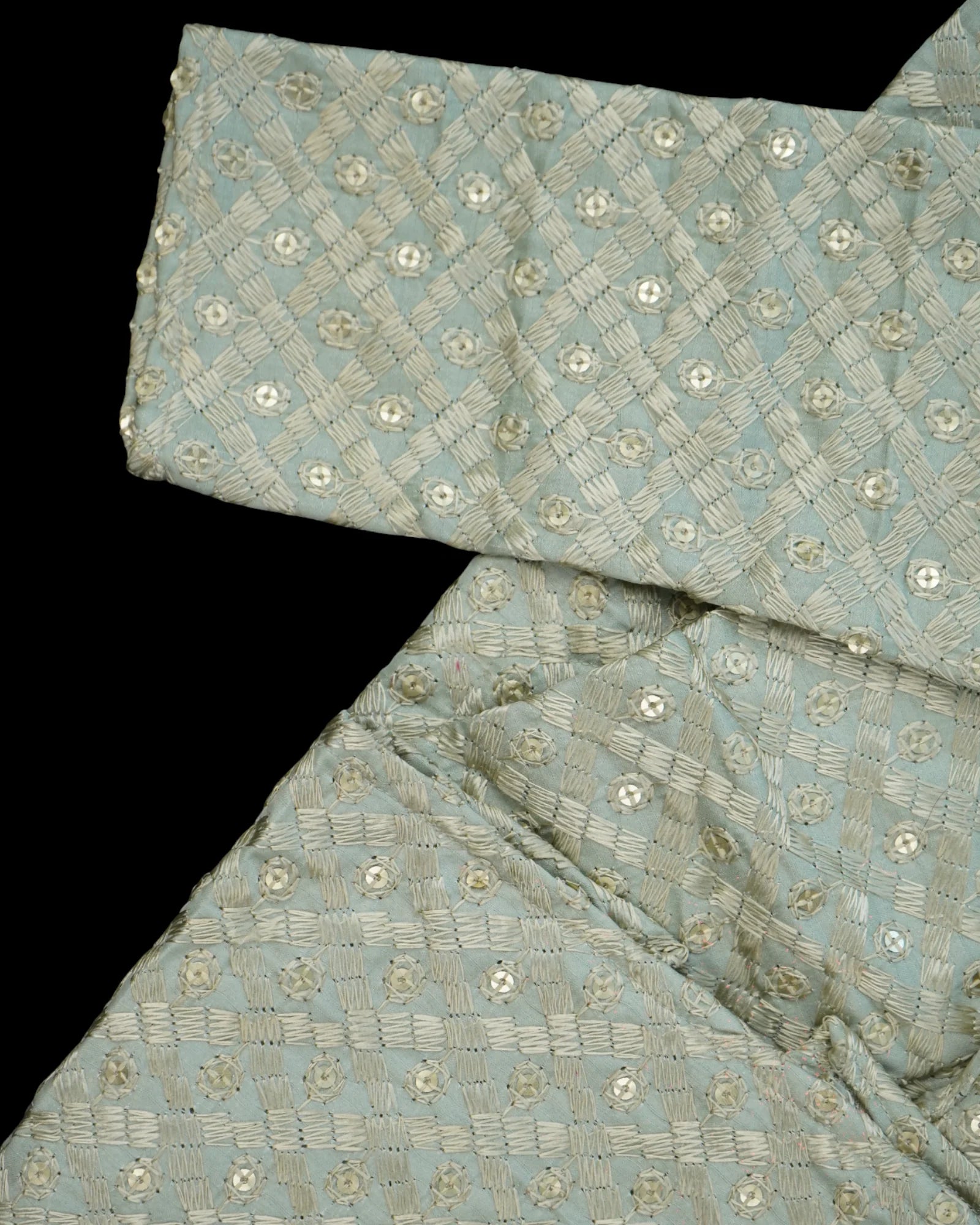 Soft Silk Sequins Embroidered Kurta Pajama