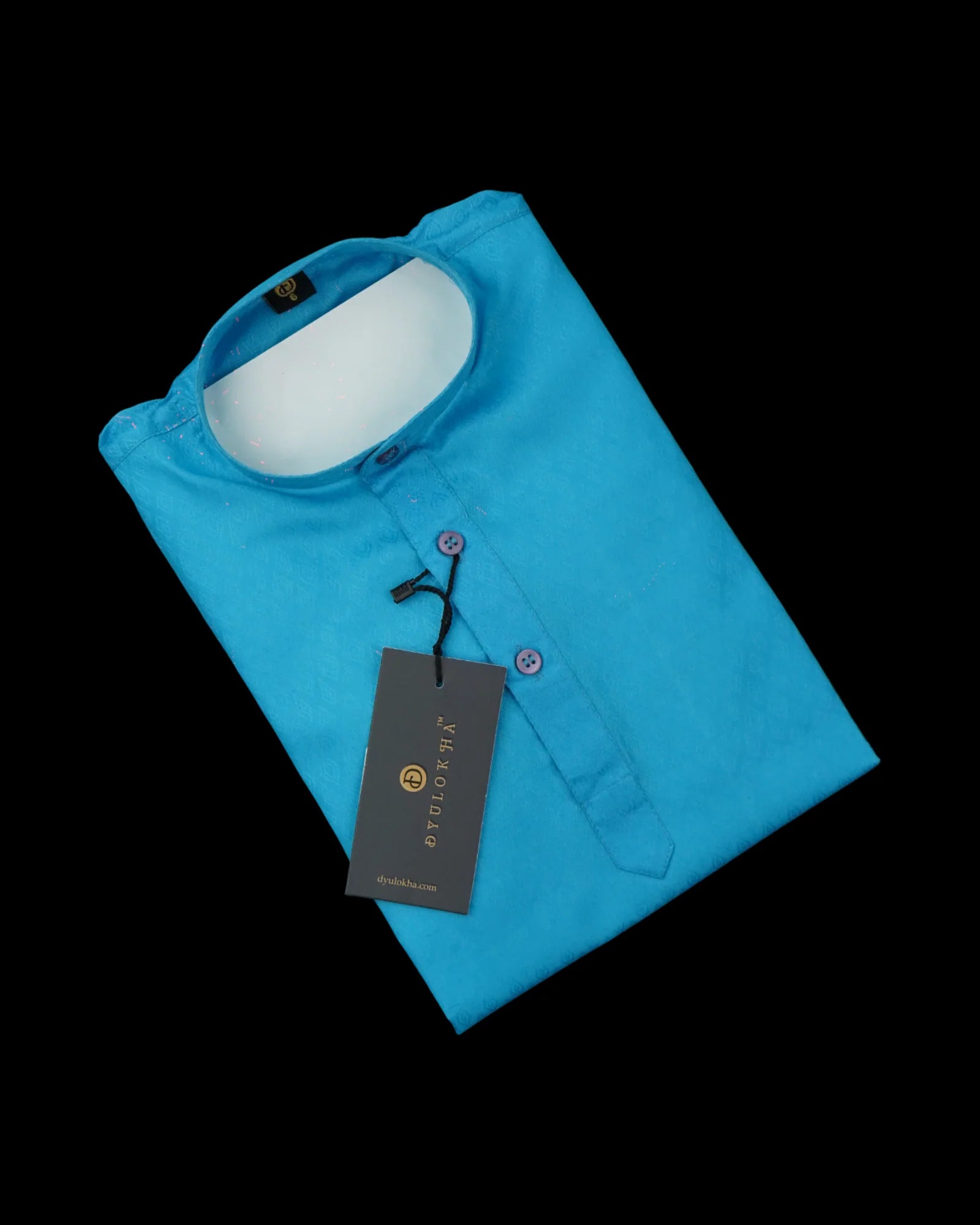 Boys Textured Cotton Blend Kurta Pajama Set