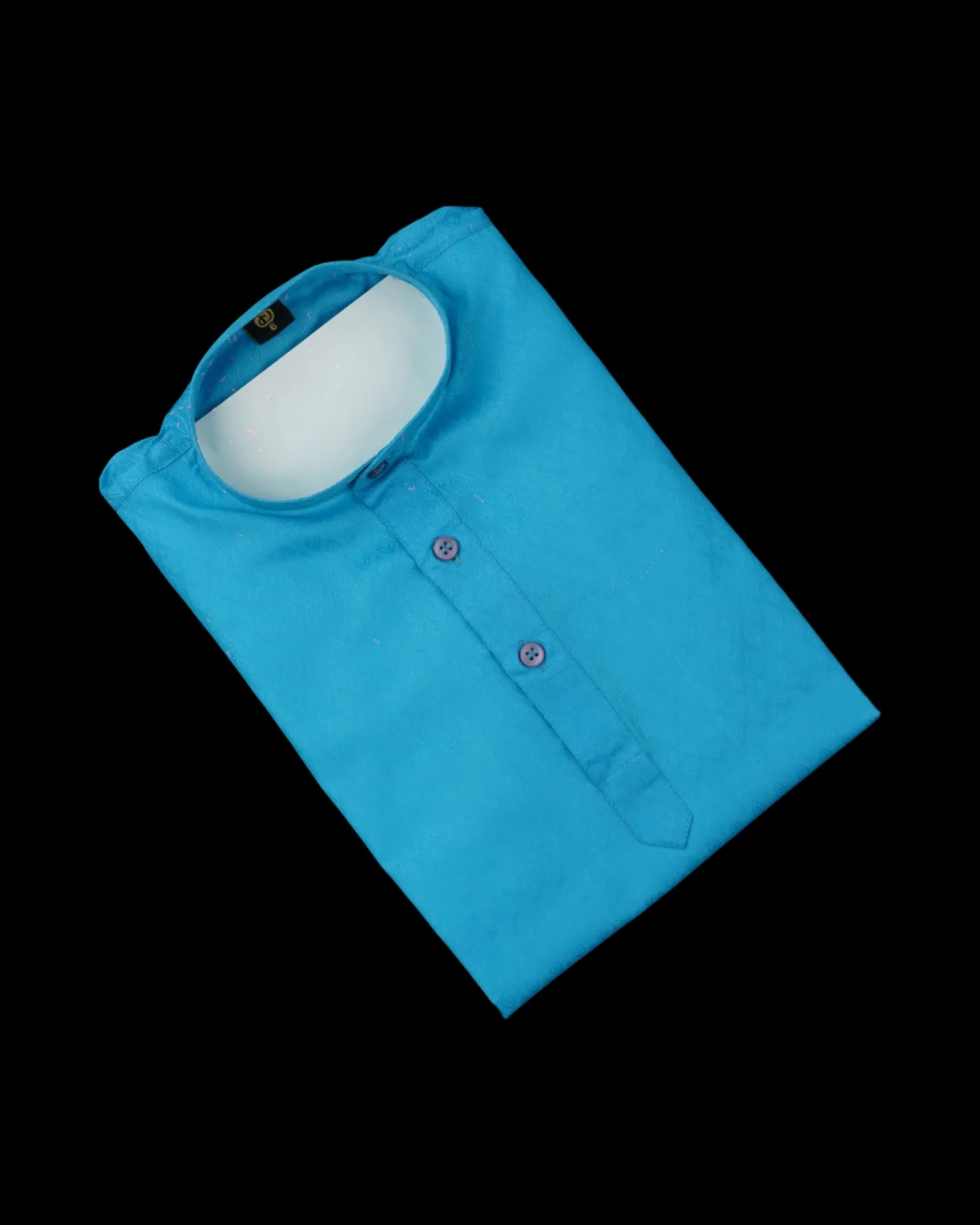 Boys Textured Cotton Blend Kurta Pajama Set