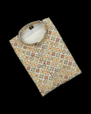 Block Printed Sequins Cotton Kurta Pajama Set