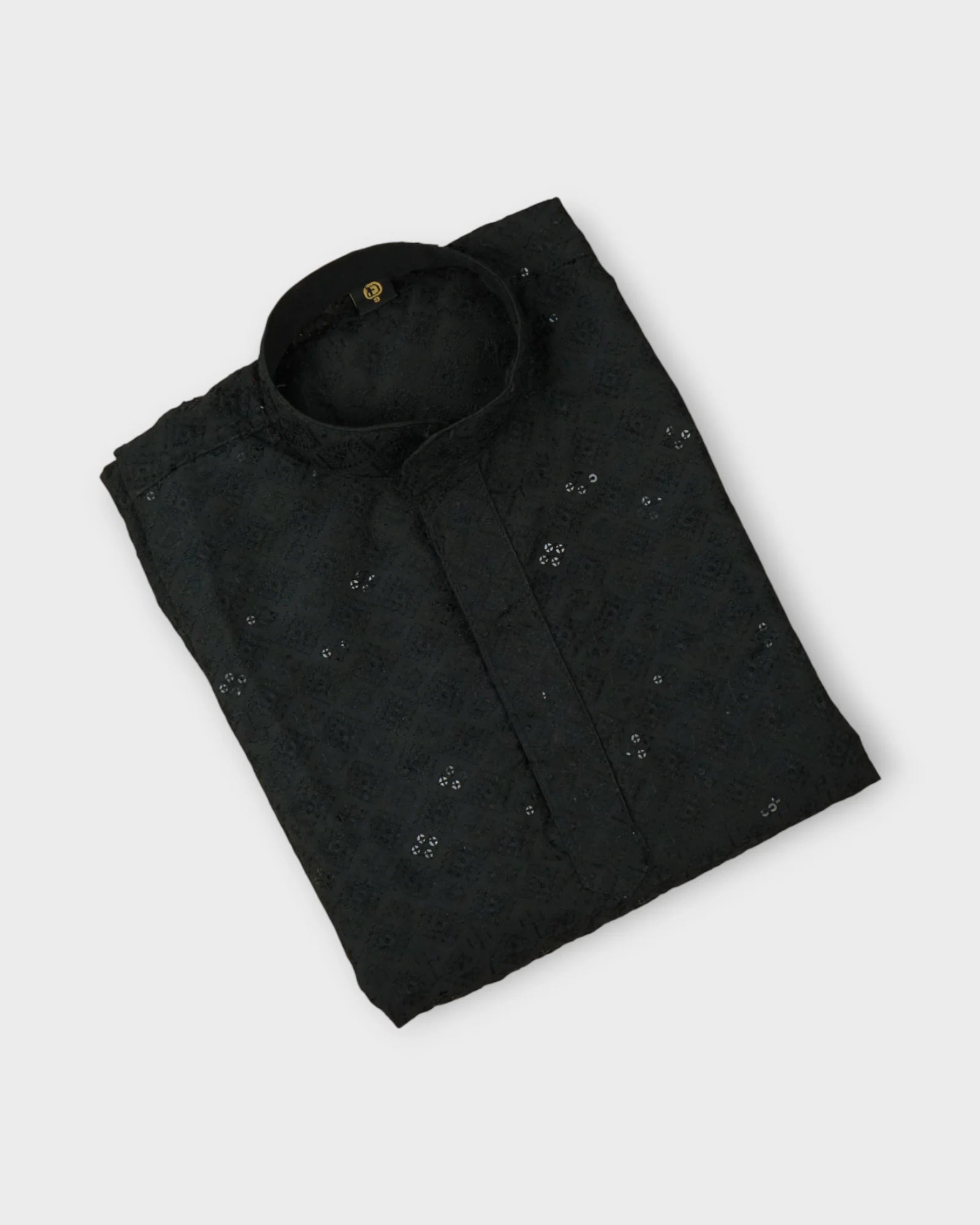 Cotton Blend Sequins Embroidered Kurta Pajama