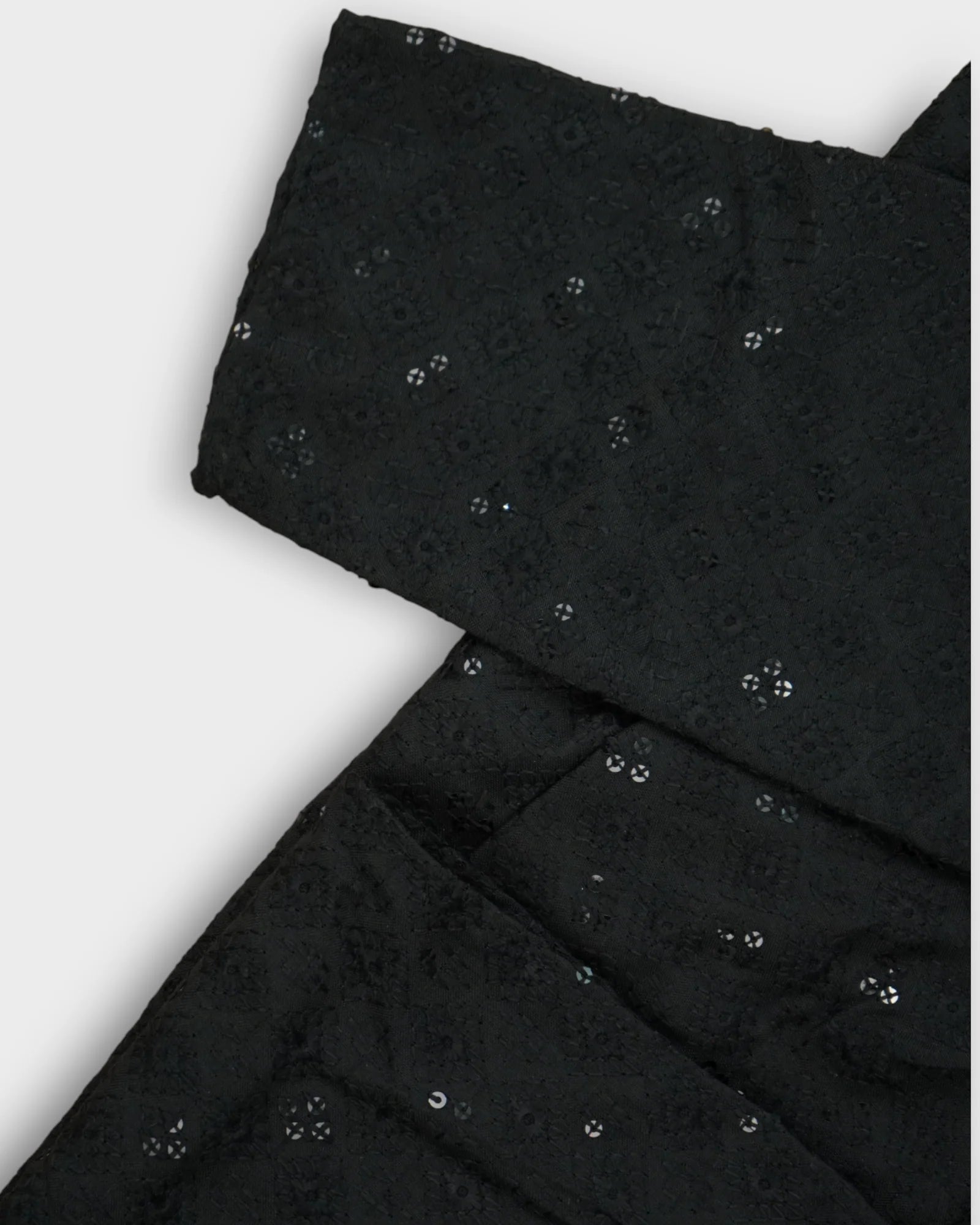 Cotton Blend Sequins Embroidered Kurta Pajama