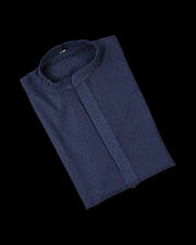 Textured Cotton Embroidered Kurta Pajama Set