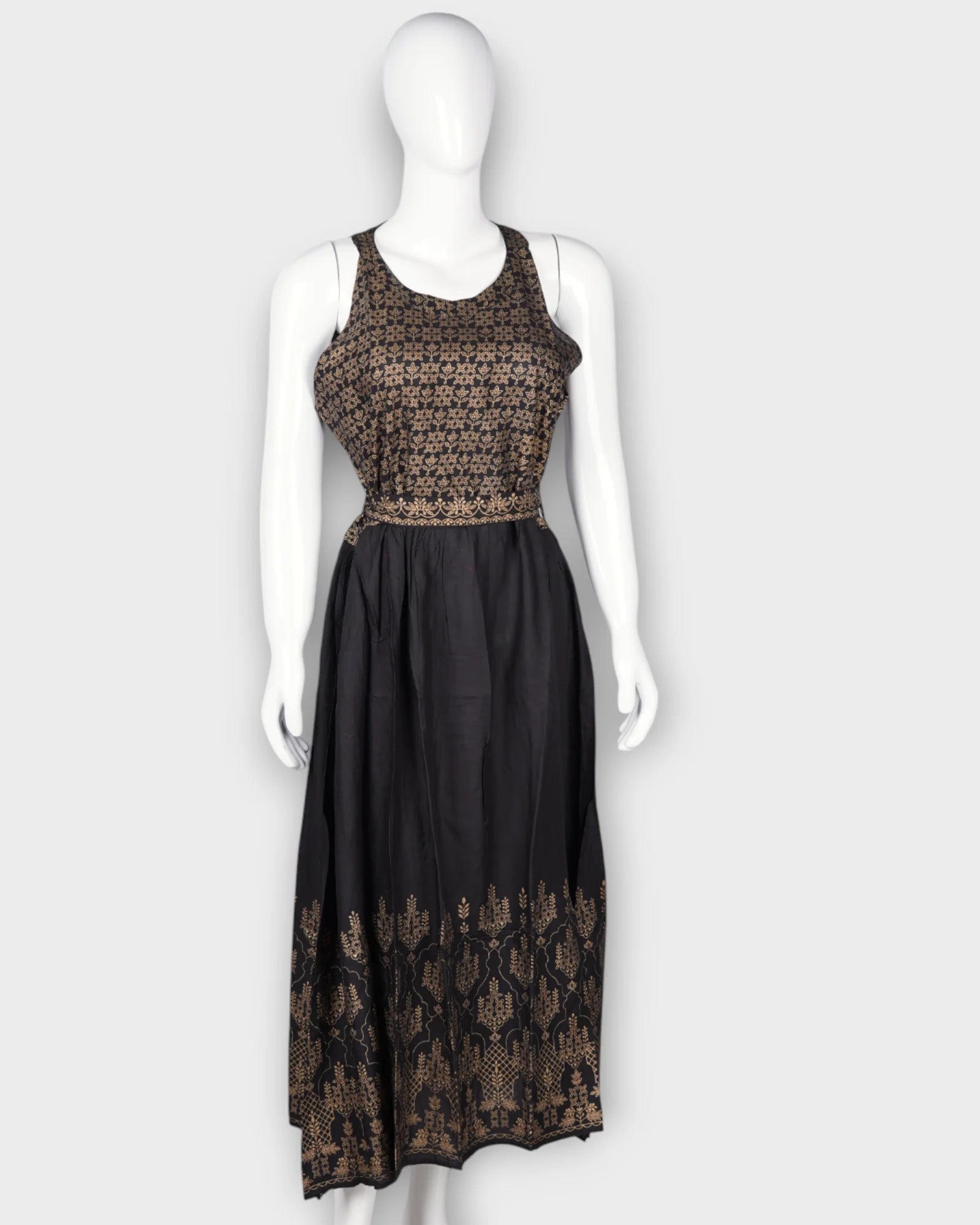 Sleeveless Cotton Cocktail Gown