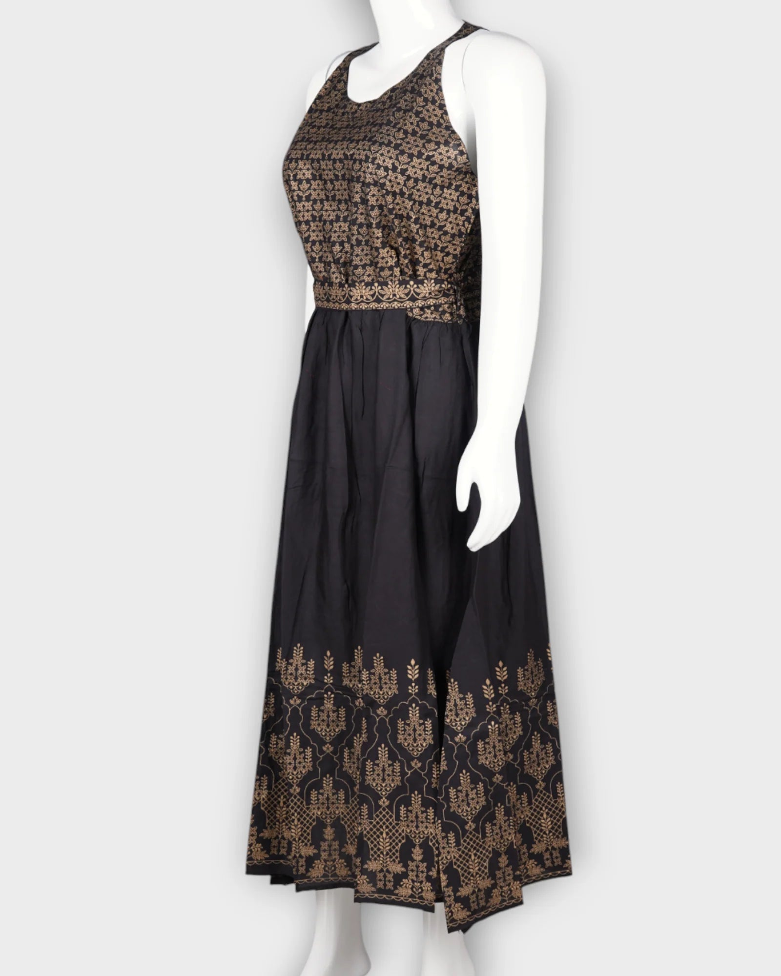 Sleeveless Cotton Cocktail Gown