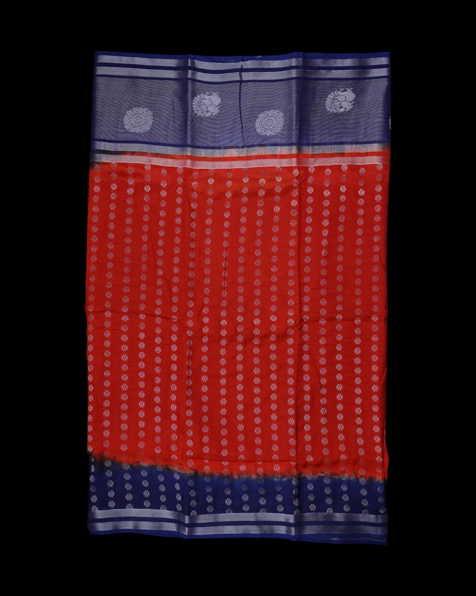 Red Mangalgiri Pure Pattu Silk Saree With Zari