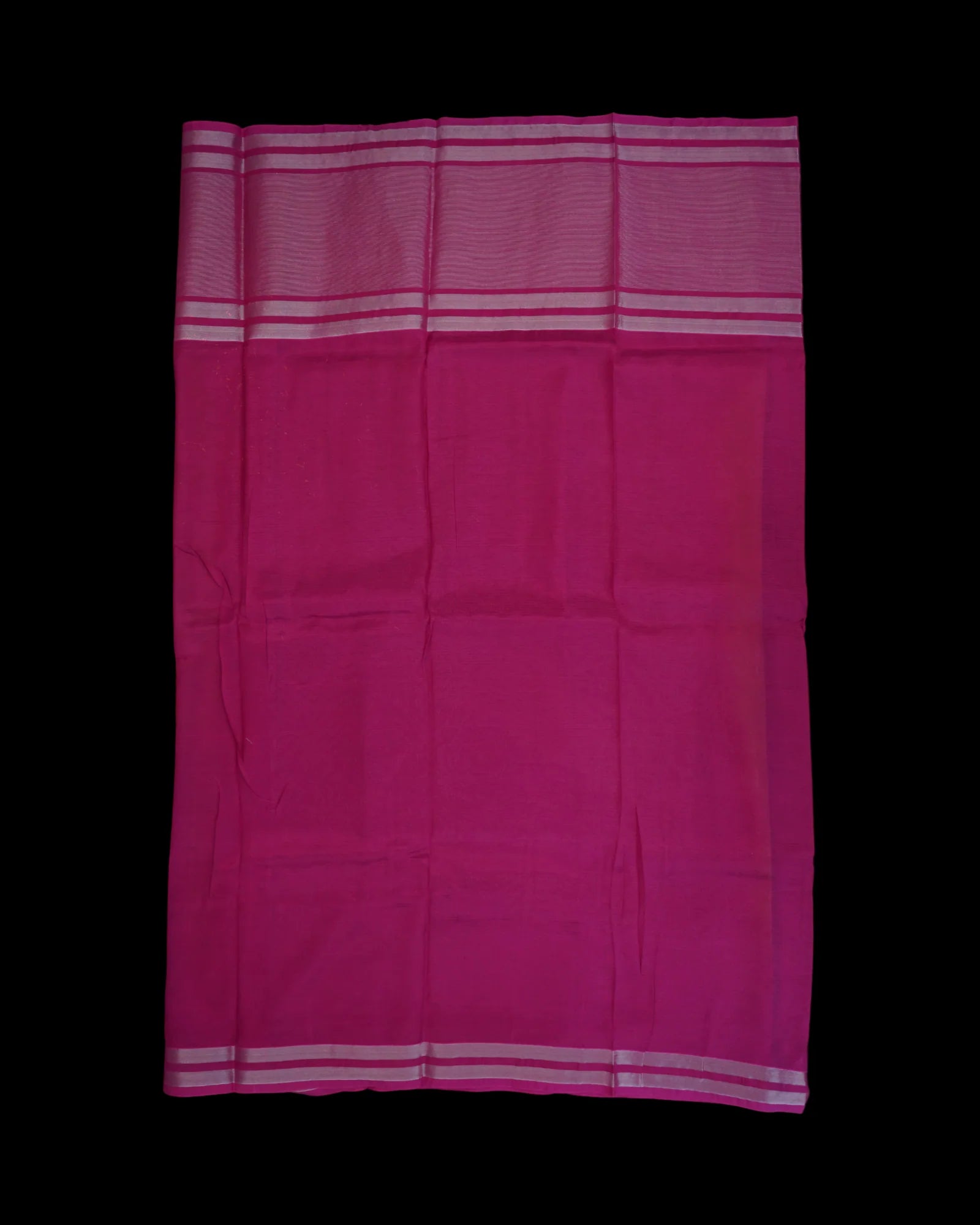 Mangalgiri Pattu Saree With Silver Floral Accents