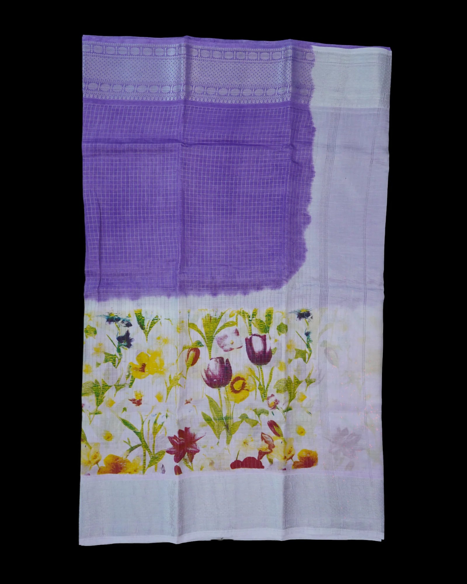 Lavender Pattu Silk Saree