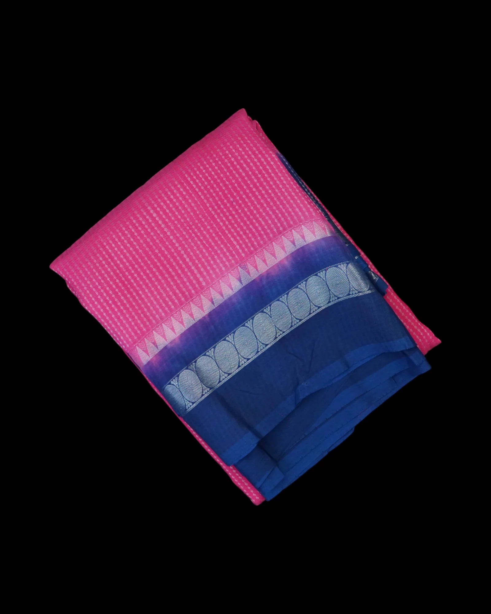 Pink Mangalgiri Pure Pattu Silk Saree