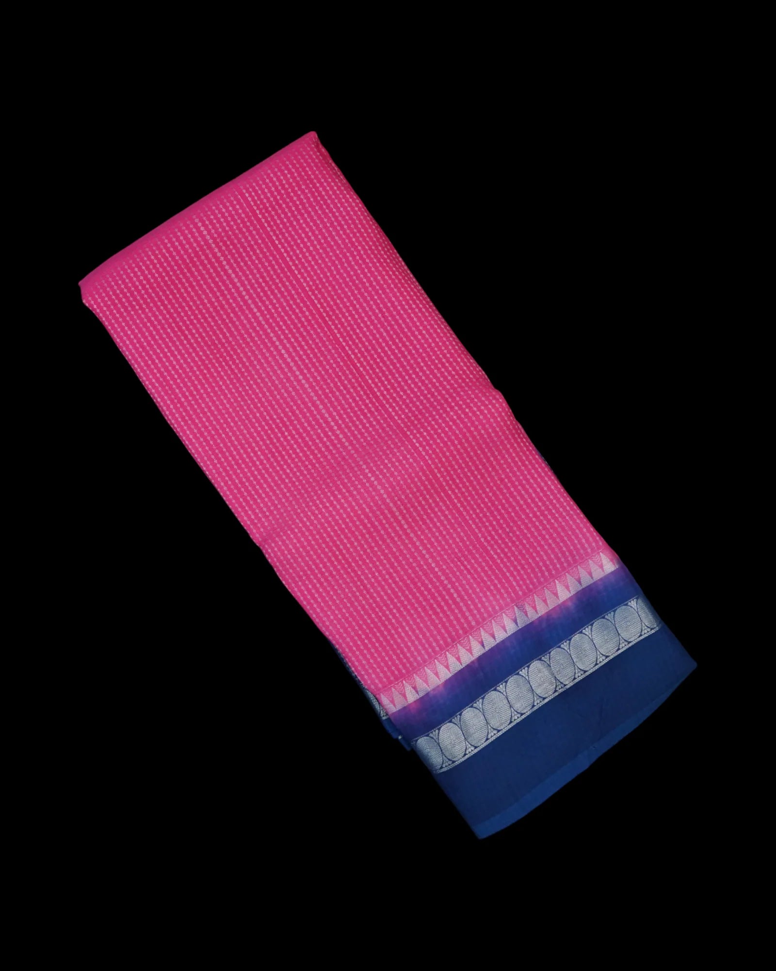 Pink Mangalgiri Pure Pattu Silk Saree