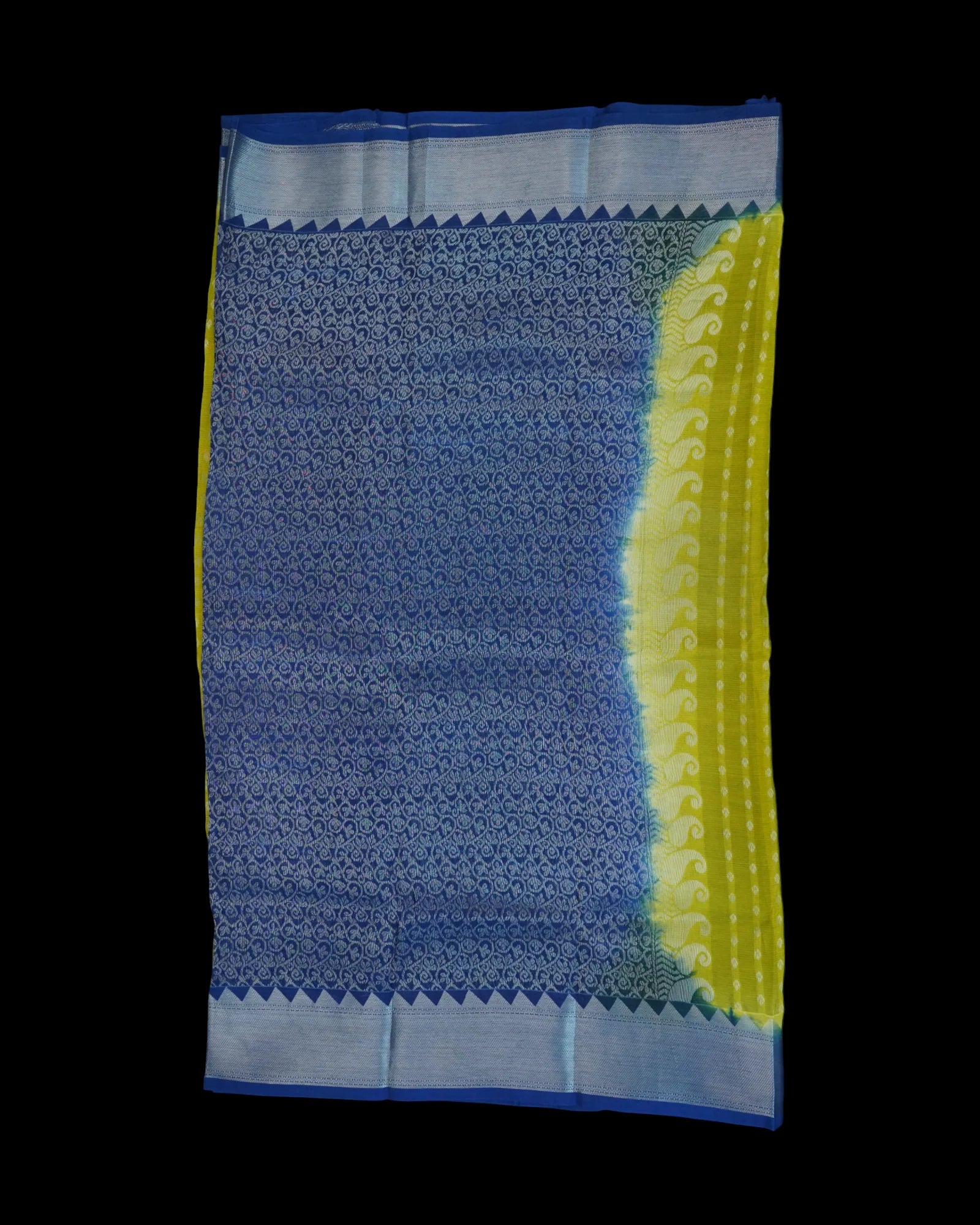 Haldi Yellow Mangalgiri Pattu Silk Saree