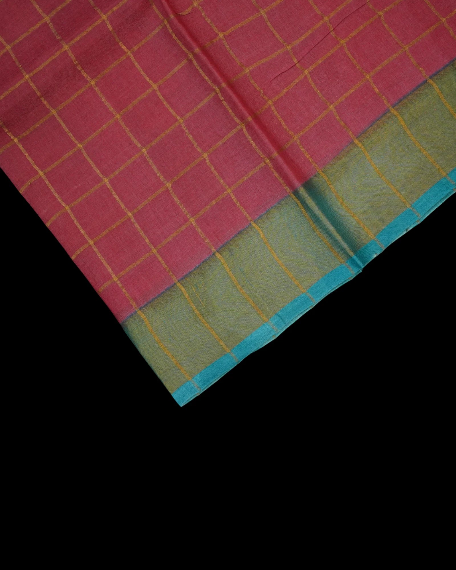 Pink Mangalgiri Silk Saree Gold Zari