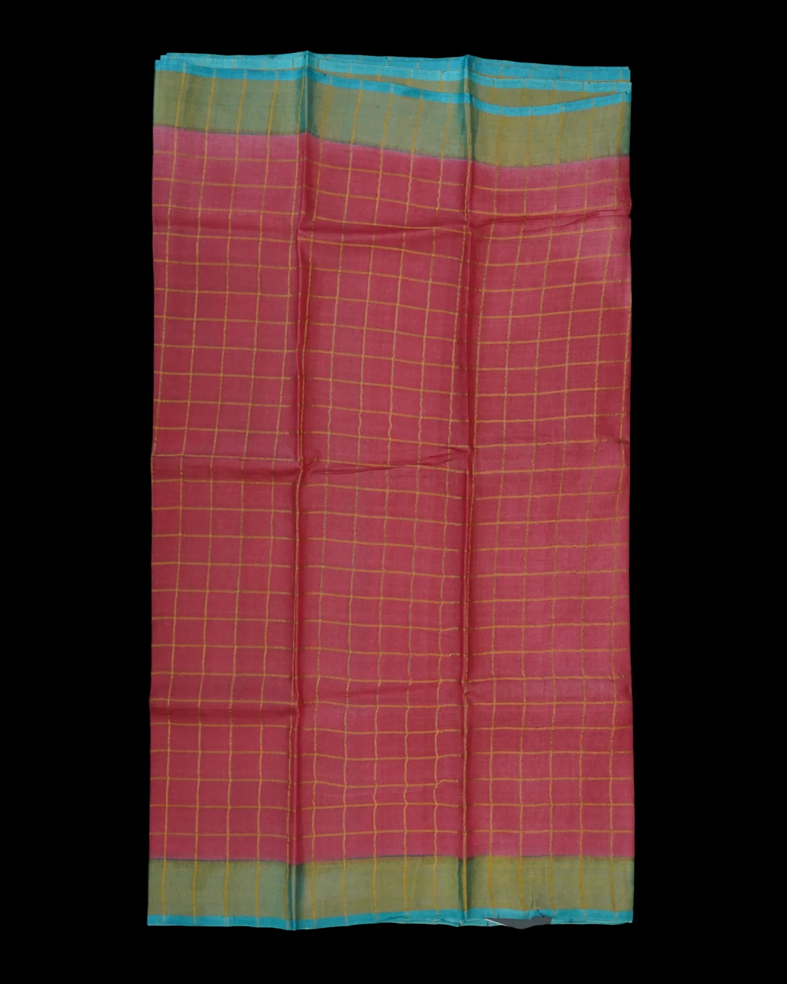 Pink Mangalgiri Silk Saree Gold Zari