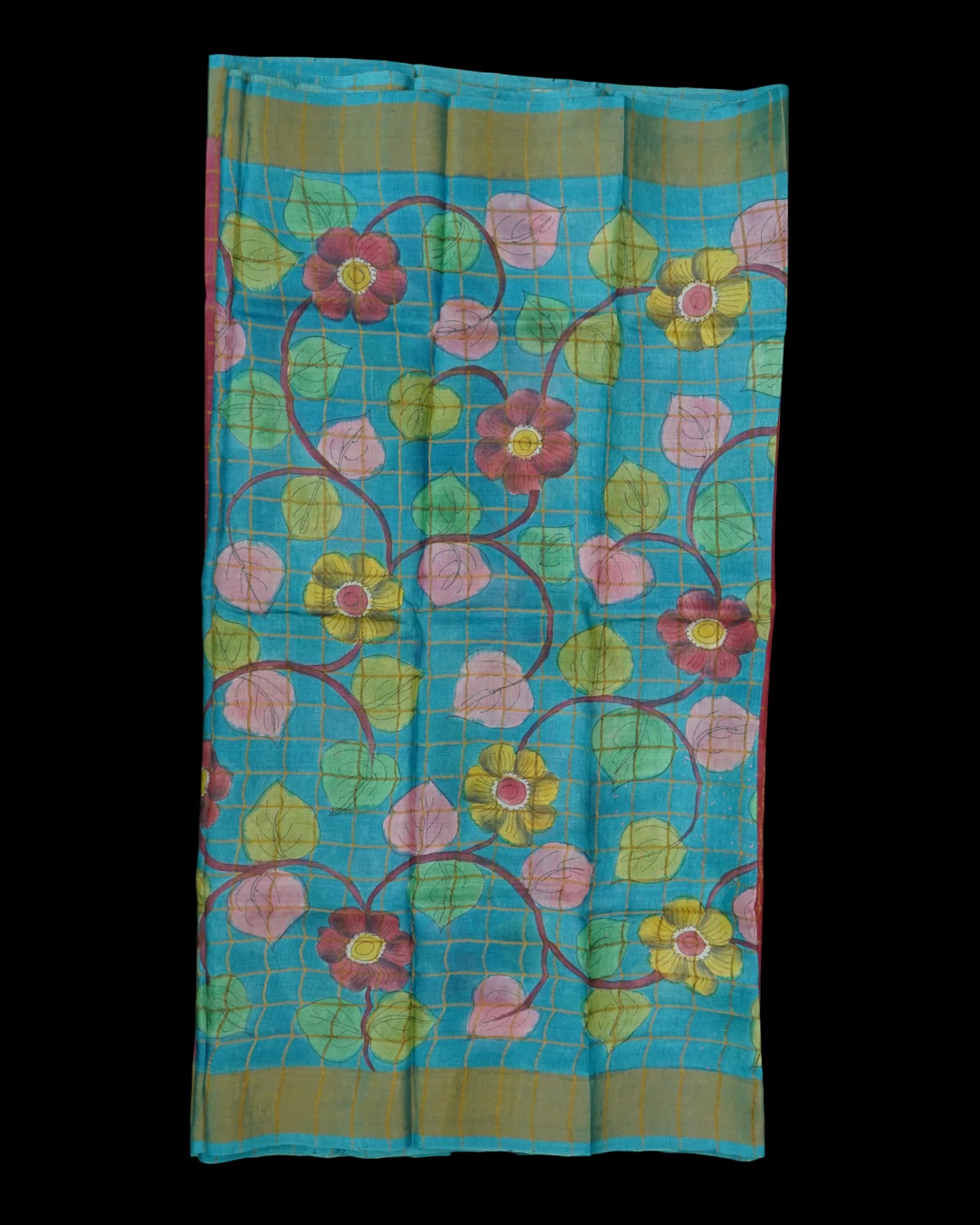 Pink Mangalgiri Silk Saree Gold Zari