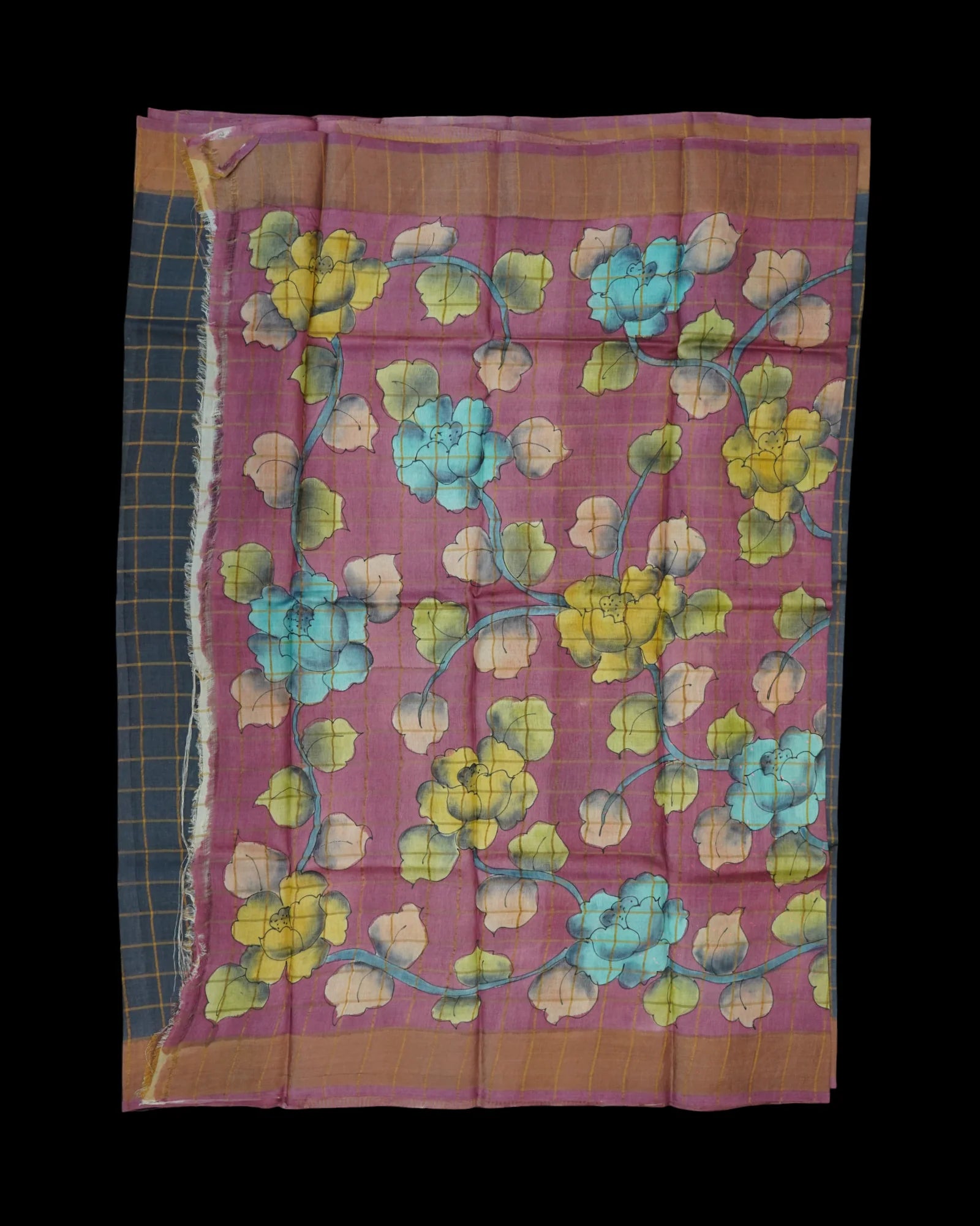 Pink Mangalgiri Silk Saree