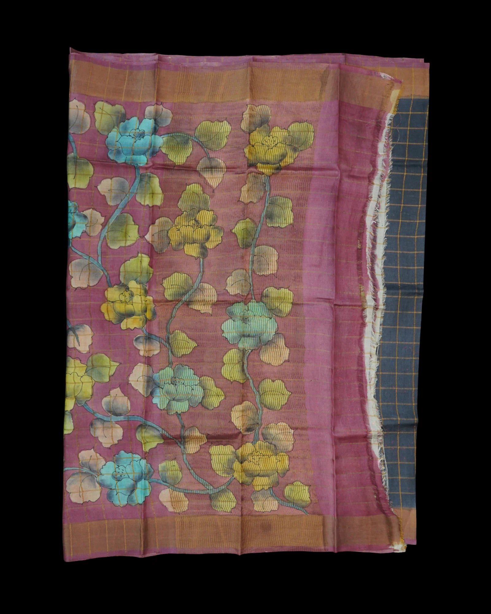 Pink Mangalgiri Silk Saree
