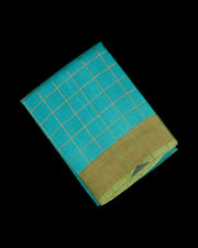 Rama Blue Mangalgiri Pure Silk Saree