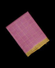 Pink Mangalgiri Silk Saree Gold Zari Accents