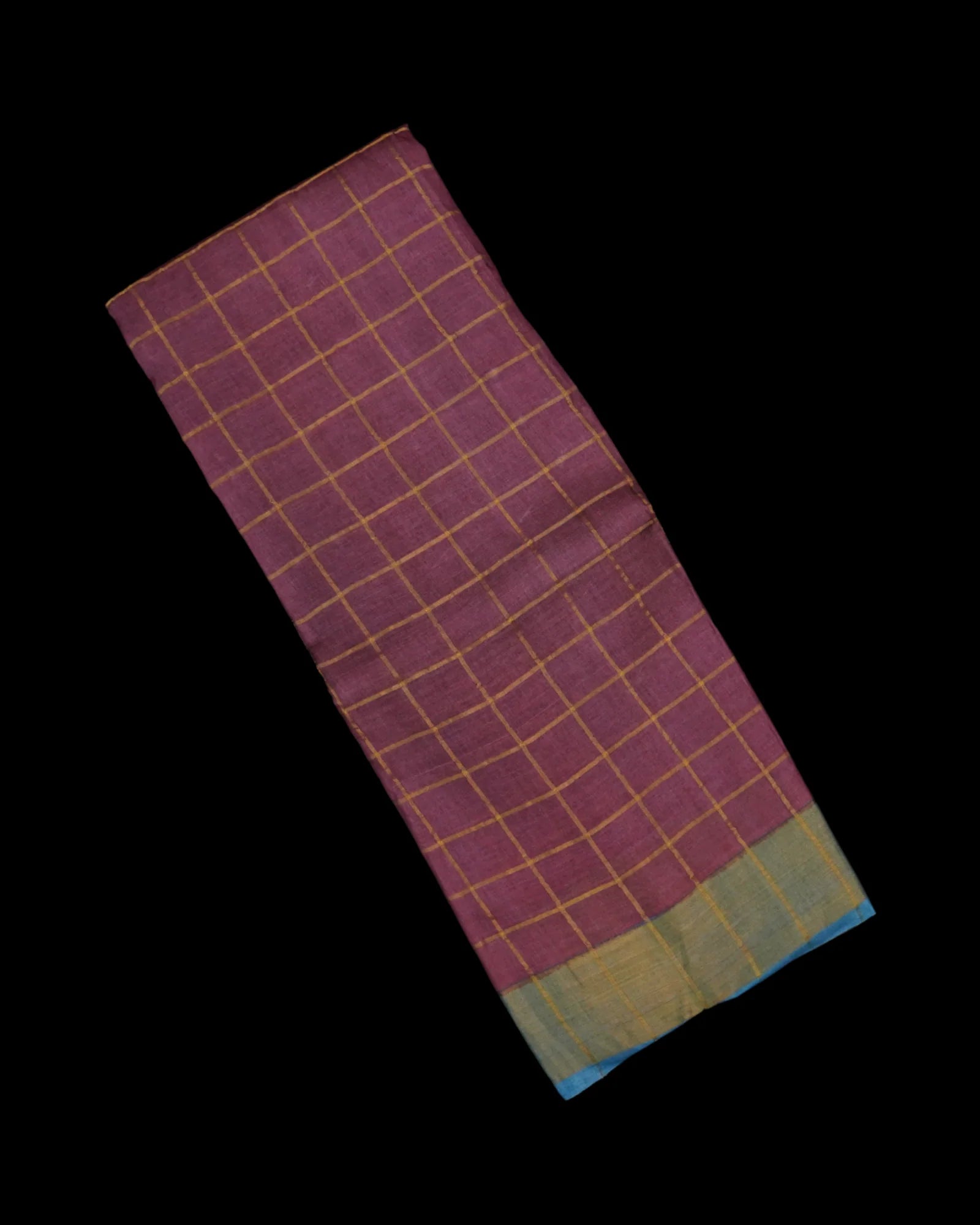 Floral Printed Dark Pink Mangalgiri Silk Saree