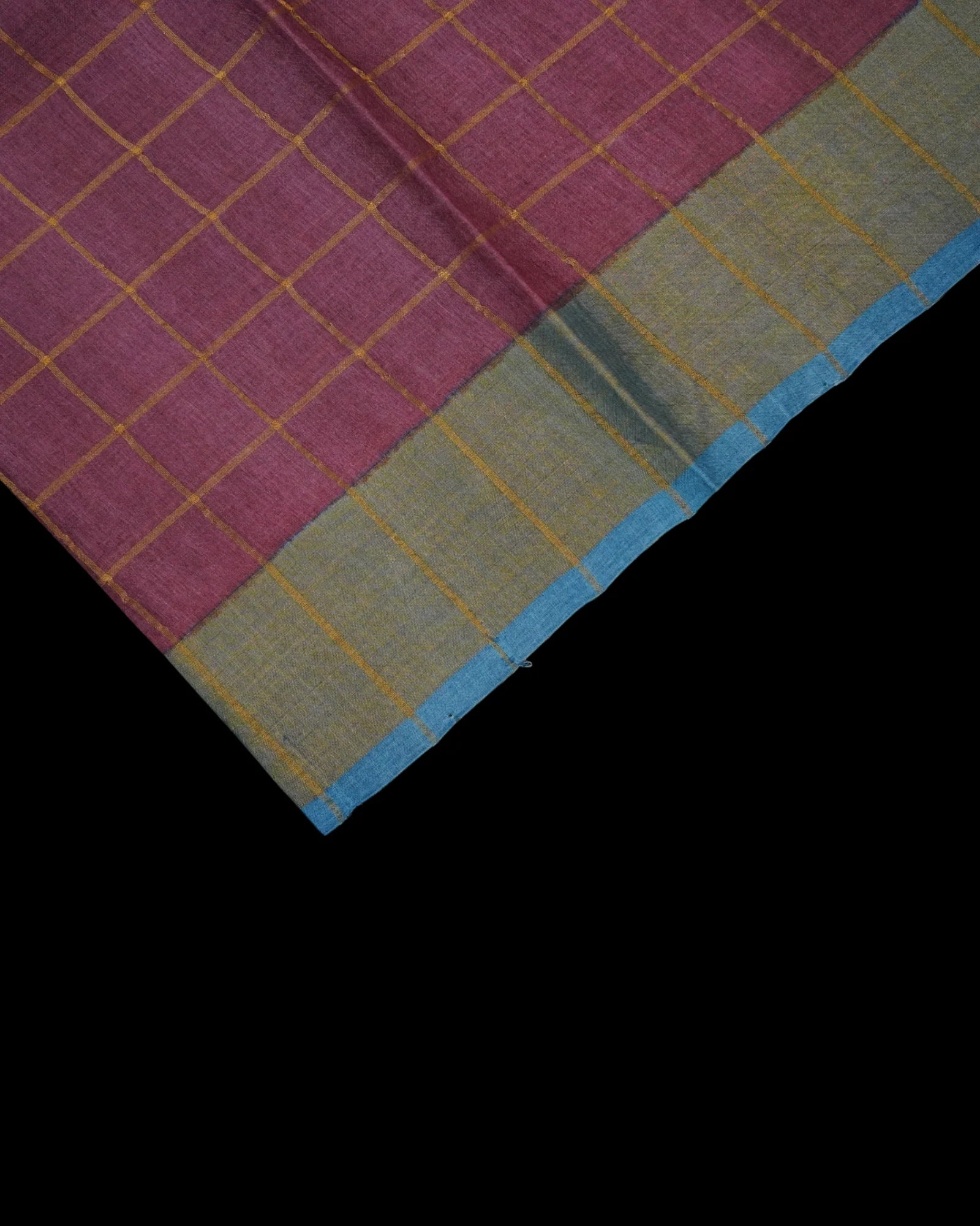 Floral Printed Dark Pink Mangalgiri Silk Saree