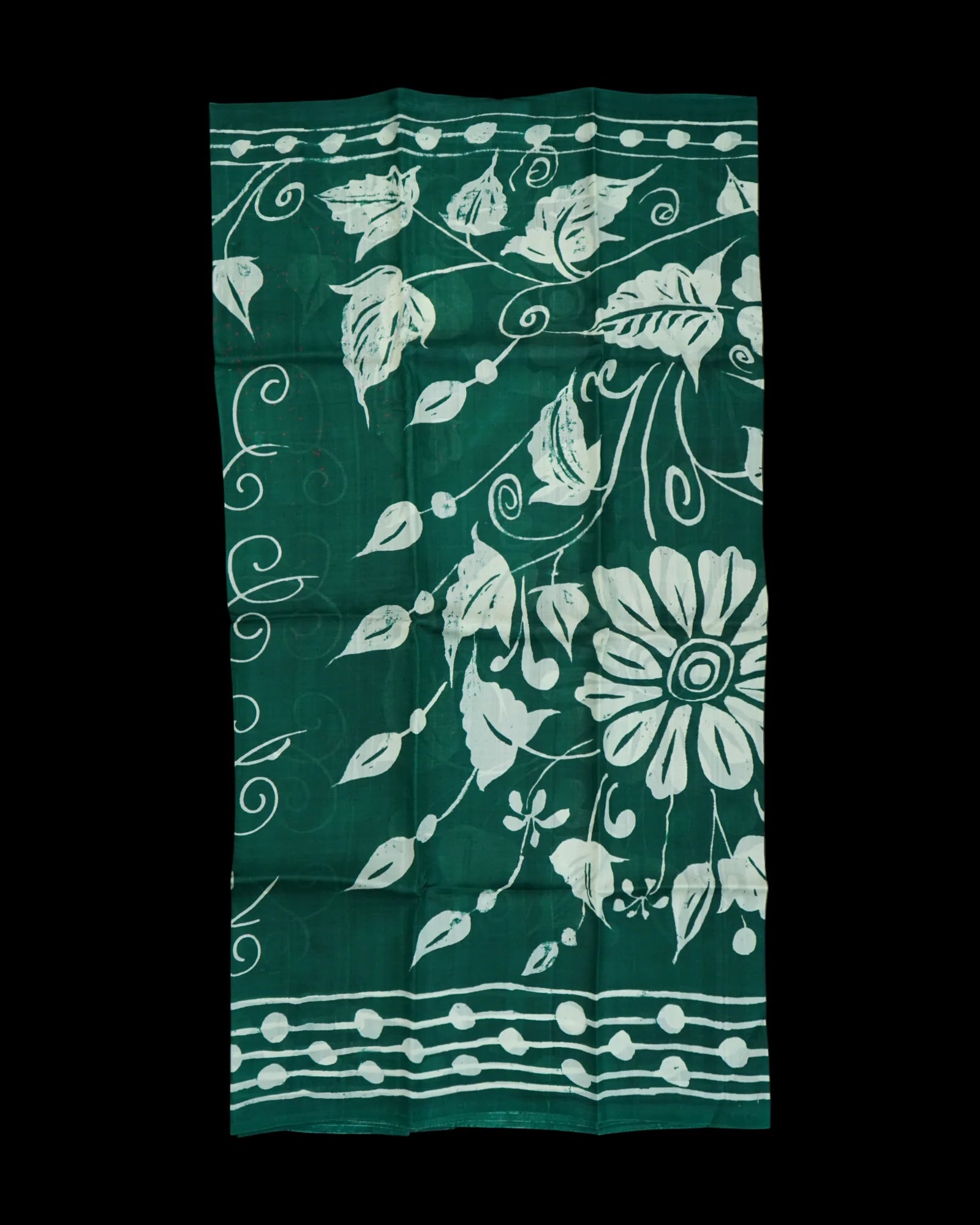 Vibrant Green Mangalgiri Tussar Silk Saree