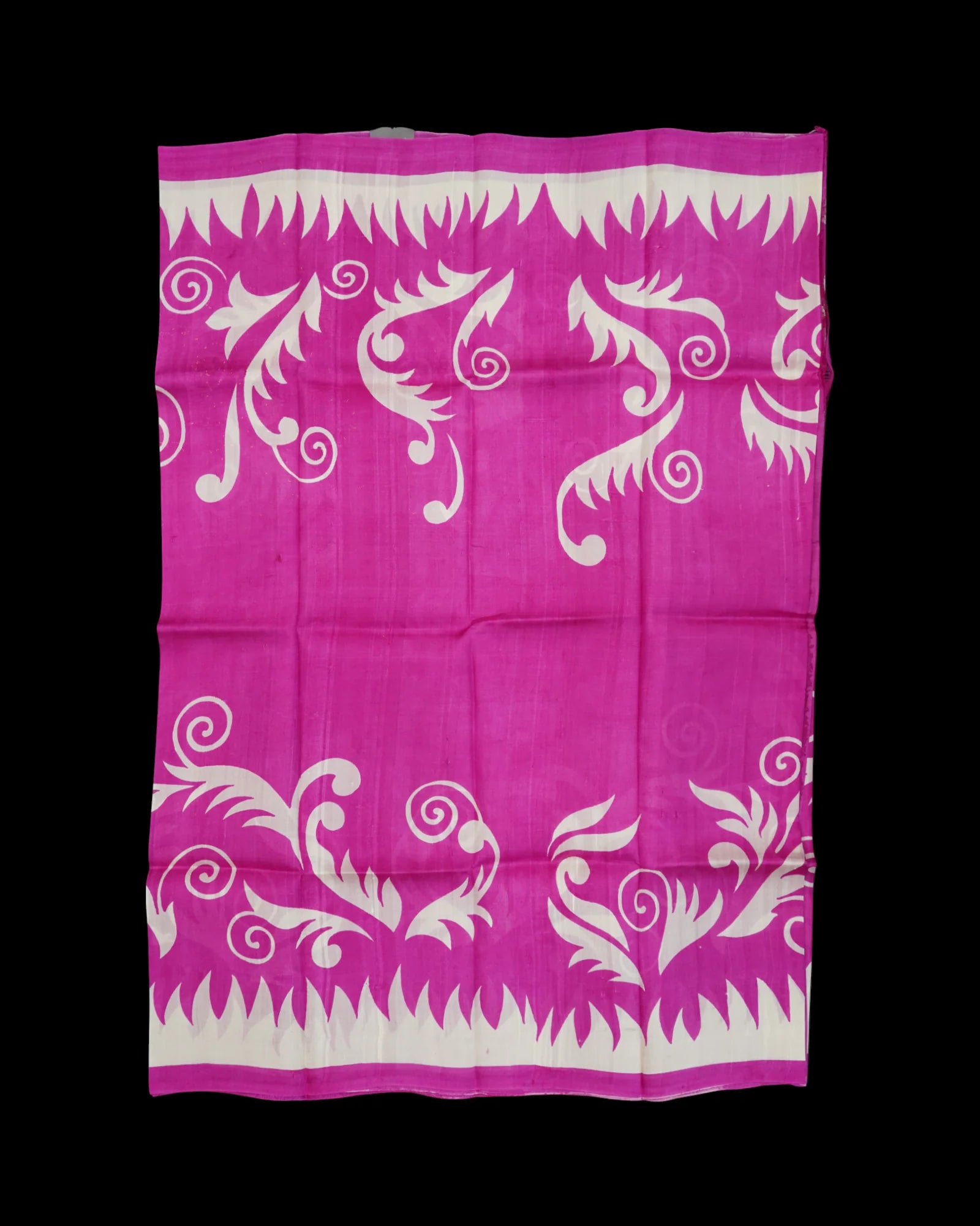 Pink Tussar Silk Mangalgiri Saree
