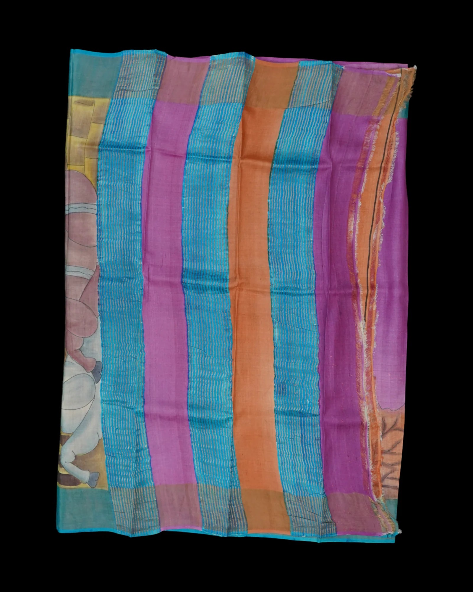 Purple Mangalgiri Cotton Handwoven Saree