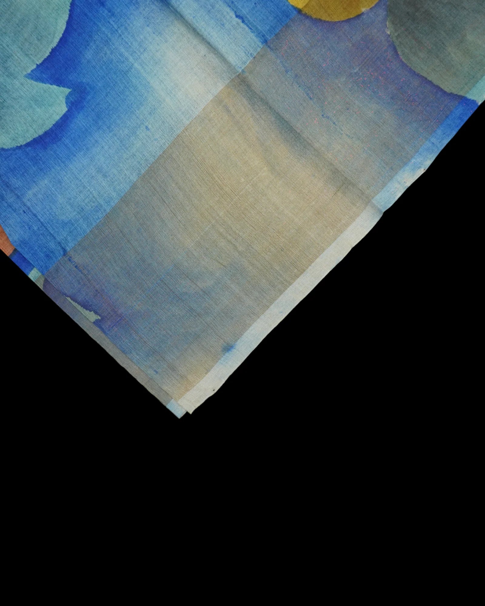 Royal Blue Tussar Silk Saree