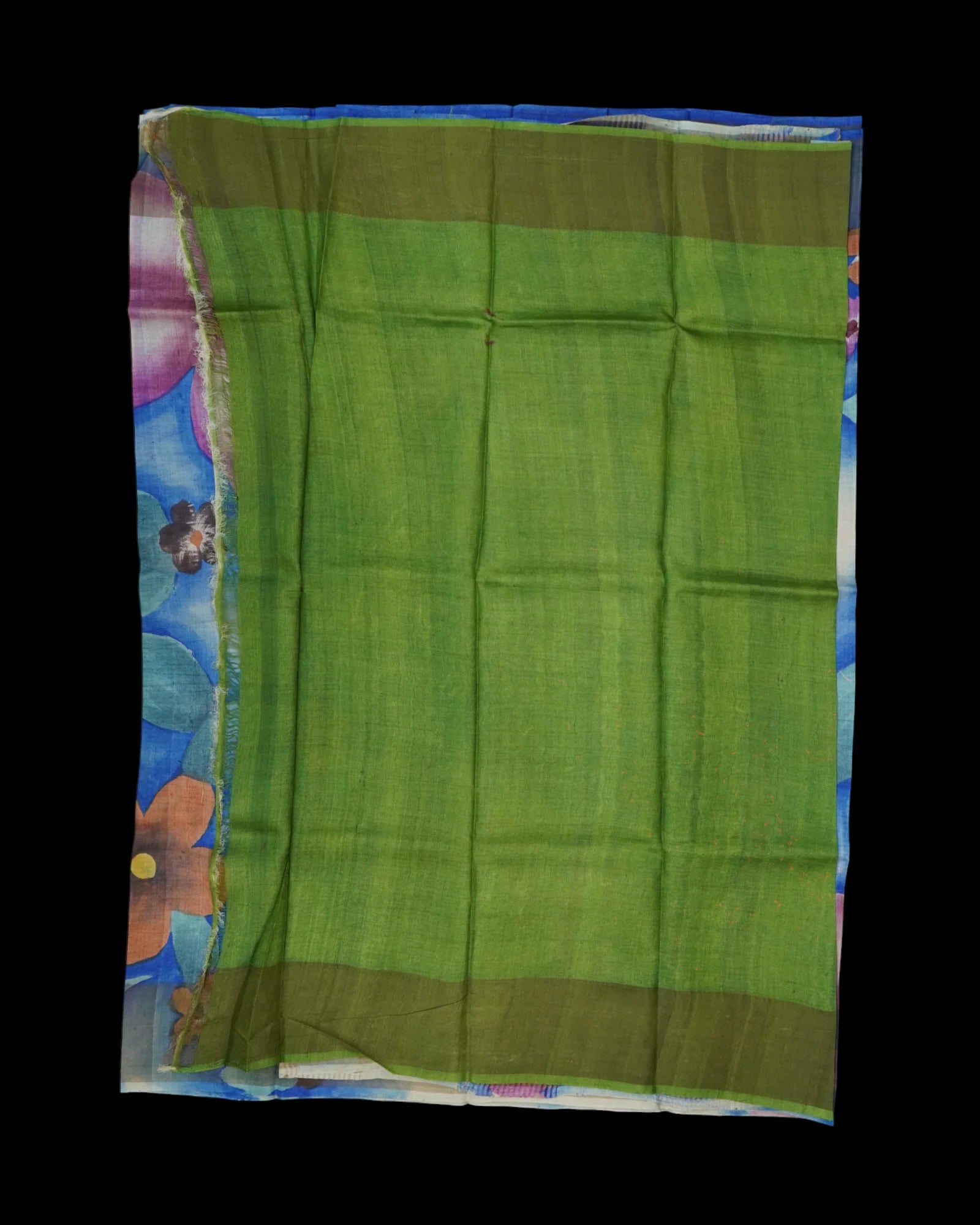 Royal Blue Tussar Silk Saree