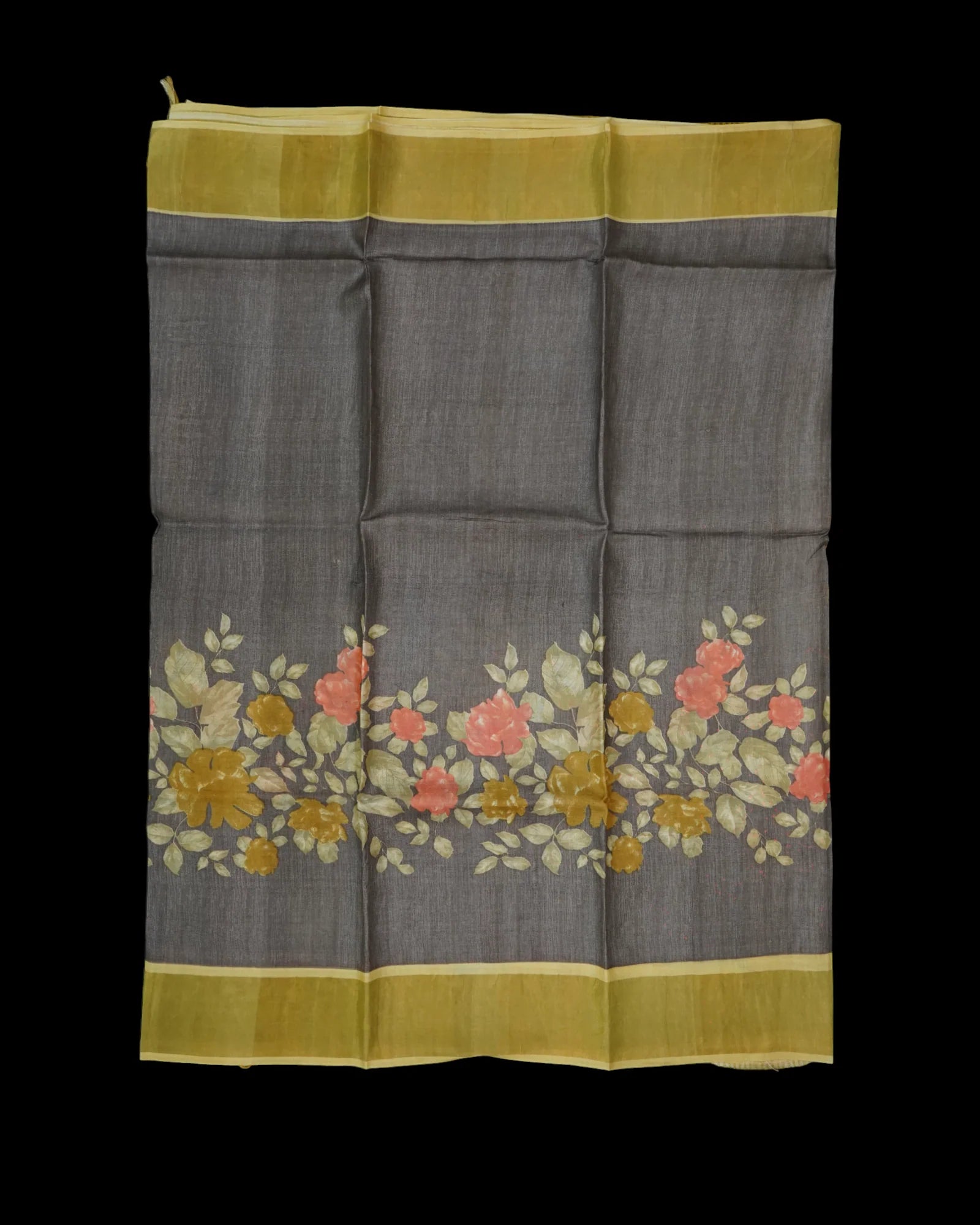 Multicolor Tussar Silk Mangalgiri Saree