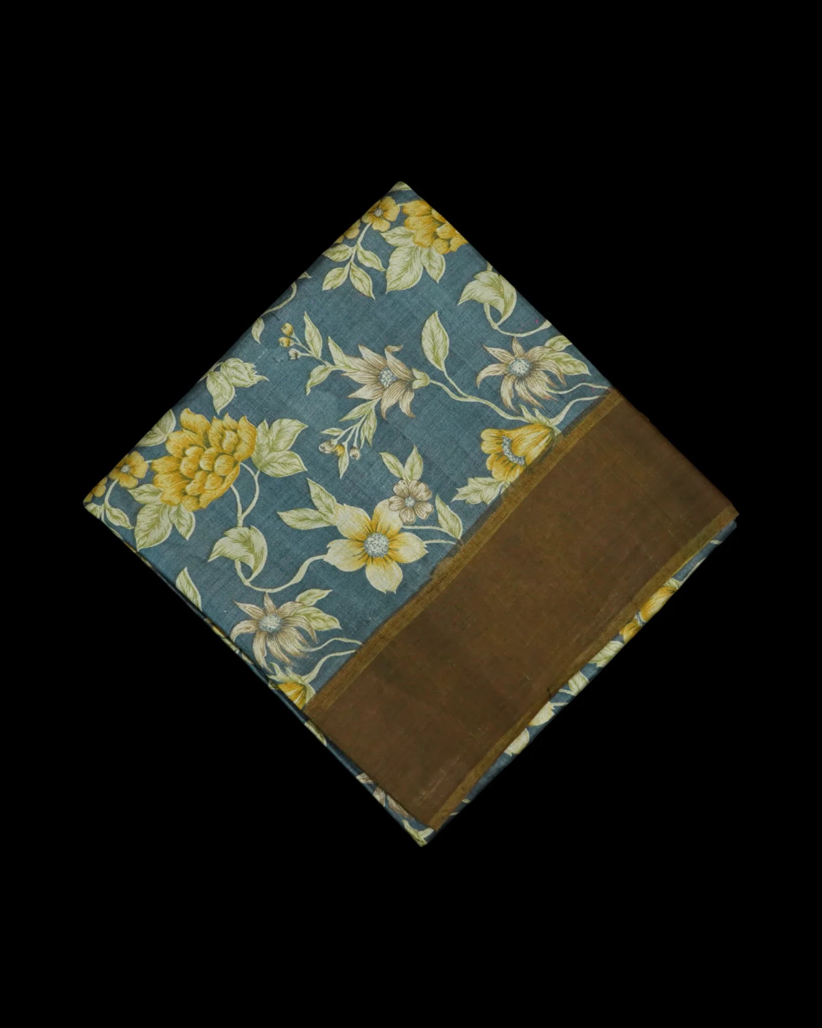 Multicolor Floral Tussar Silk Mangalgiri Saree