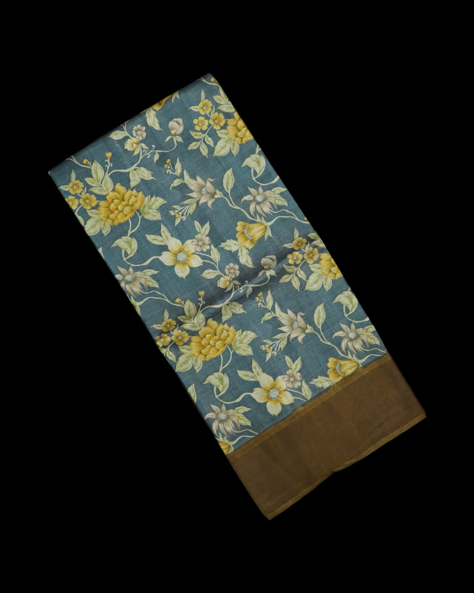Multicolor Floral Tussar Silk Mangalgiri Saree