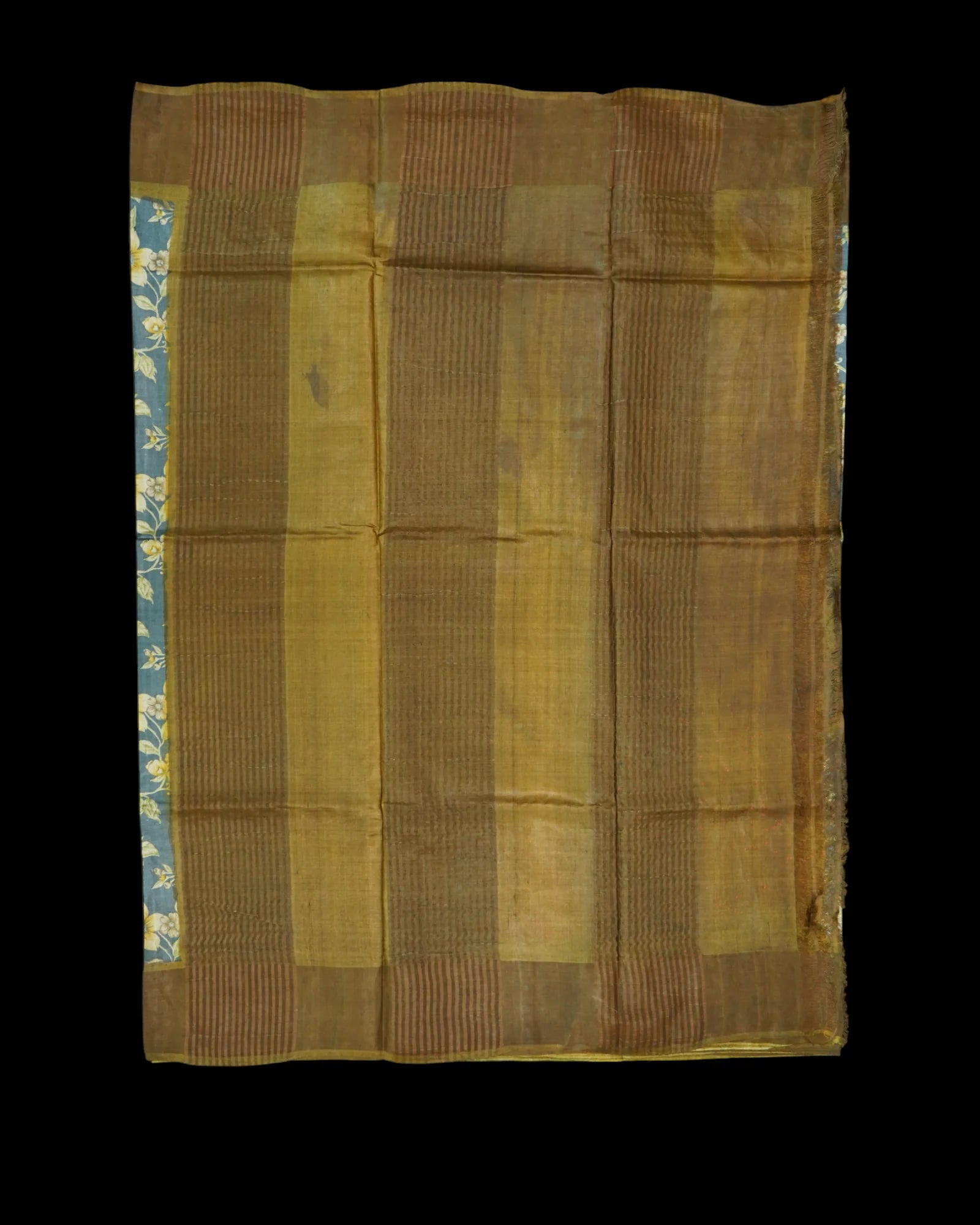 Multicolor Floral Tussar Silk Mangalgiri Saree