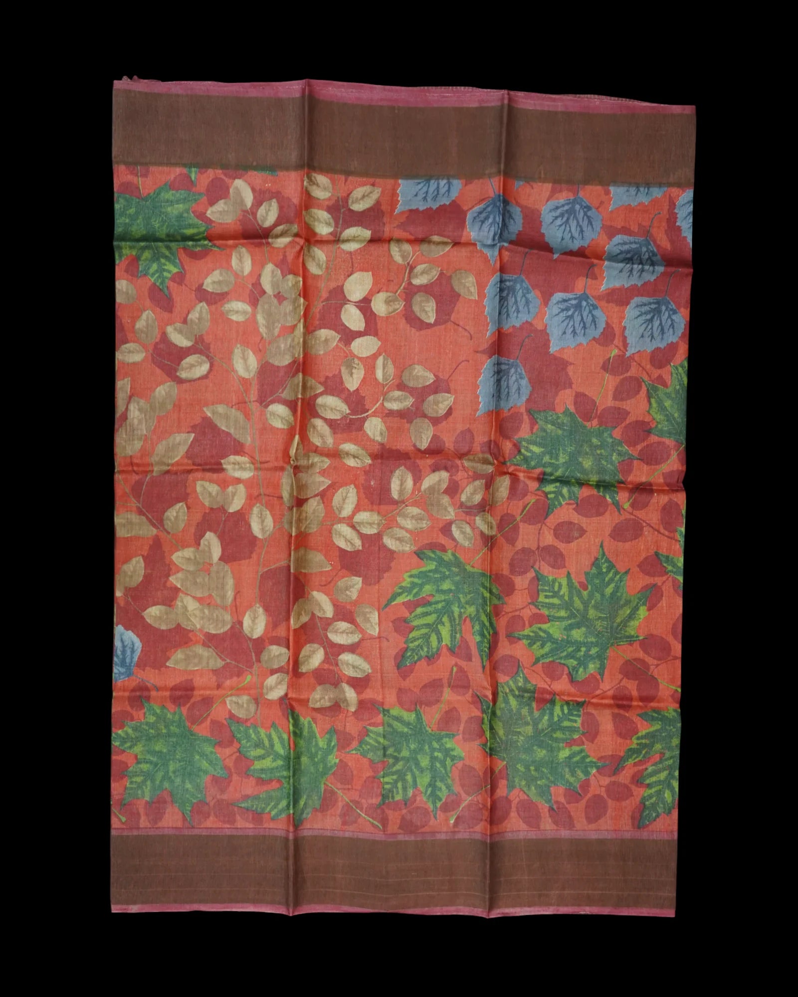 Red Mangalgiri Tussar Silk Saree