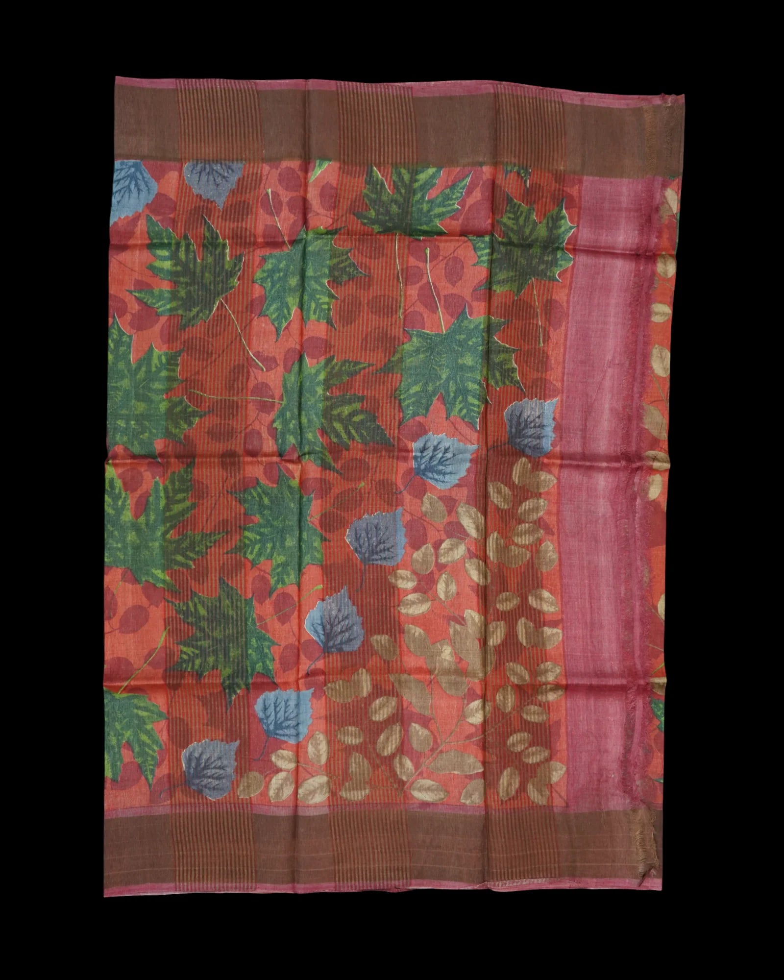 Red Mangalgiri Tussar Silk Saree