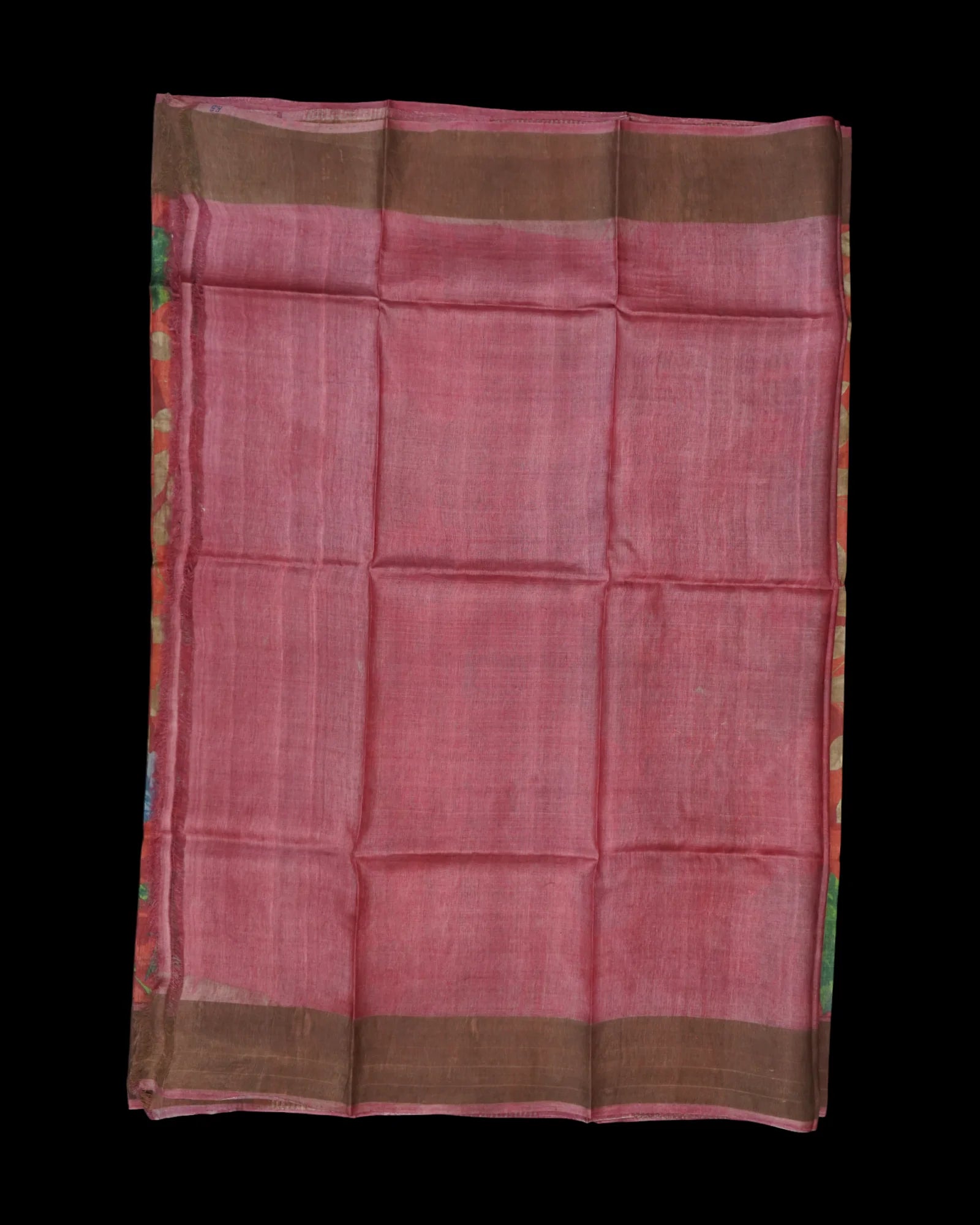 Red Mangalgiri Tussar Silk Saree