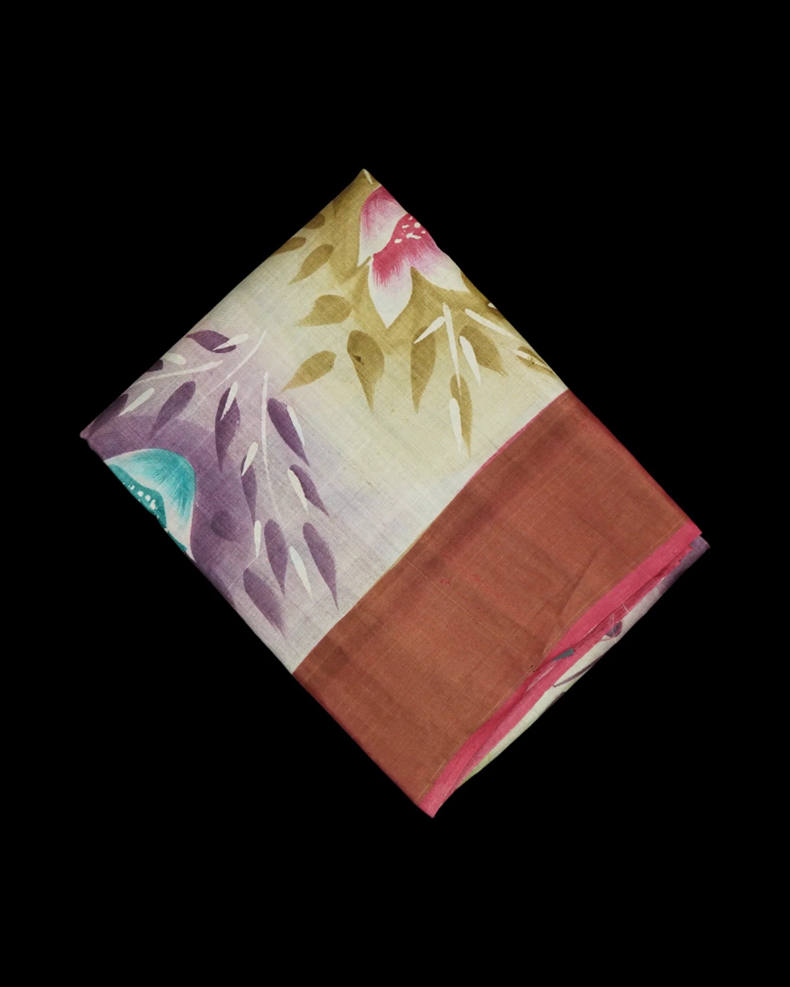 Floral Mangalgiri Tussar Silk Saree