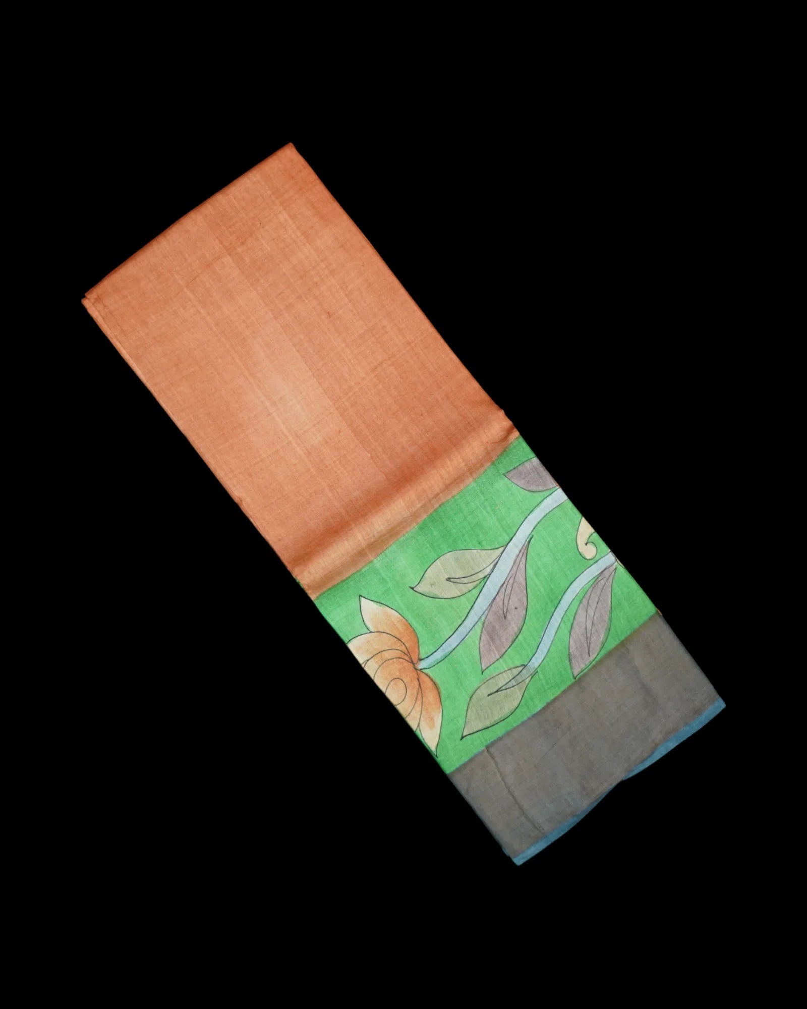 Multicolor Floral Mangalgiri on Luxurious Tussar Silk