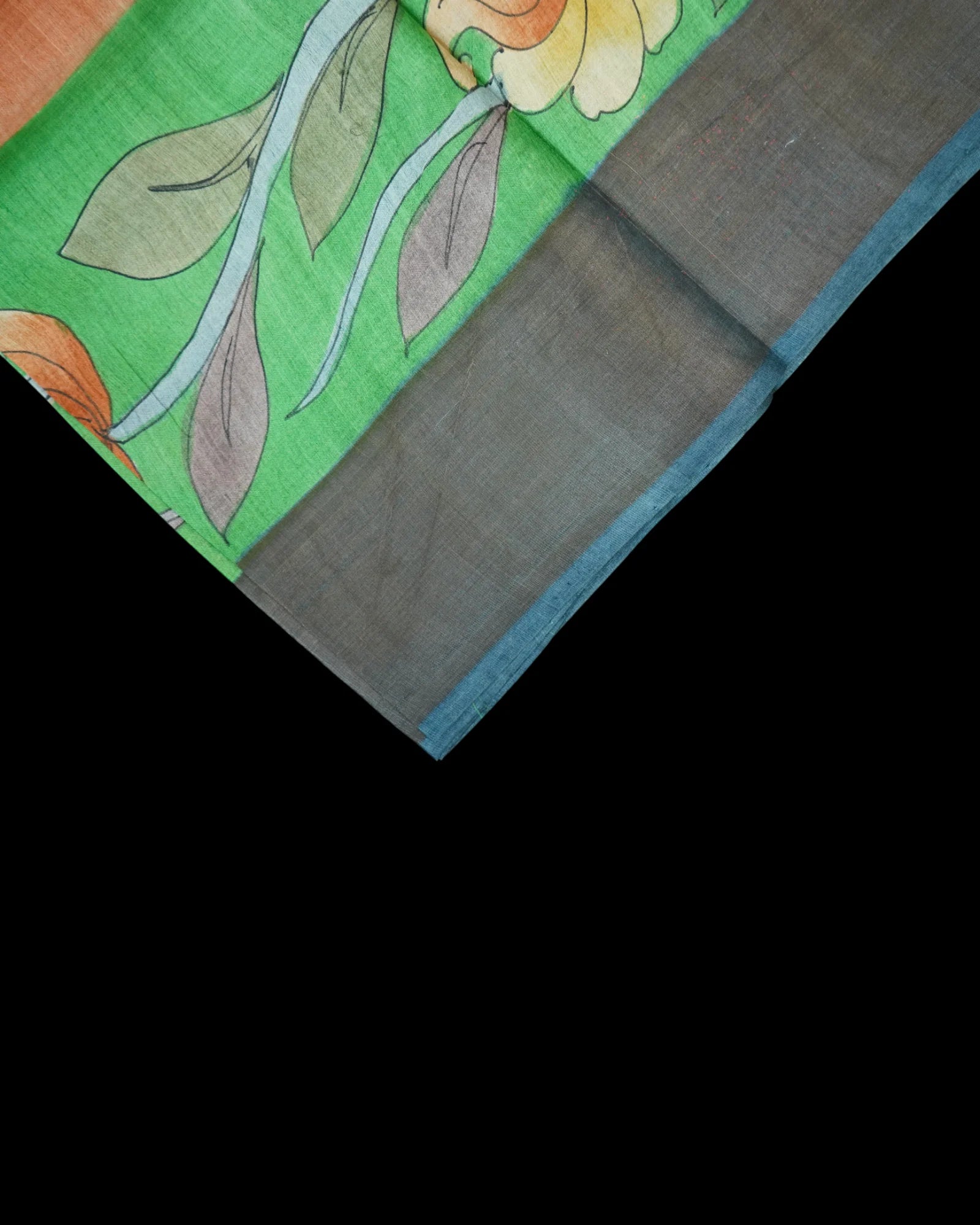 Multicolor Floral Mangalgiri on Luxurious Tussar Silk