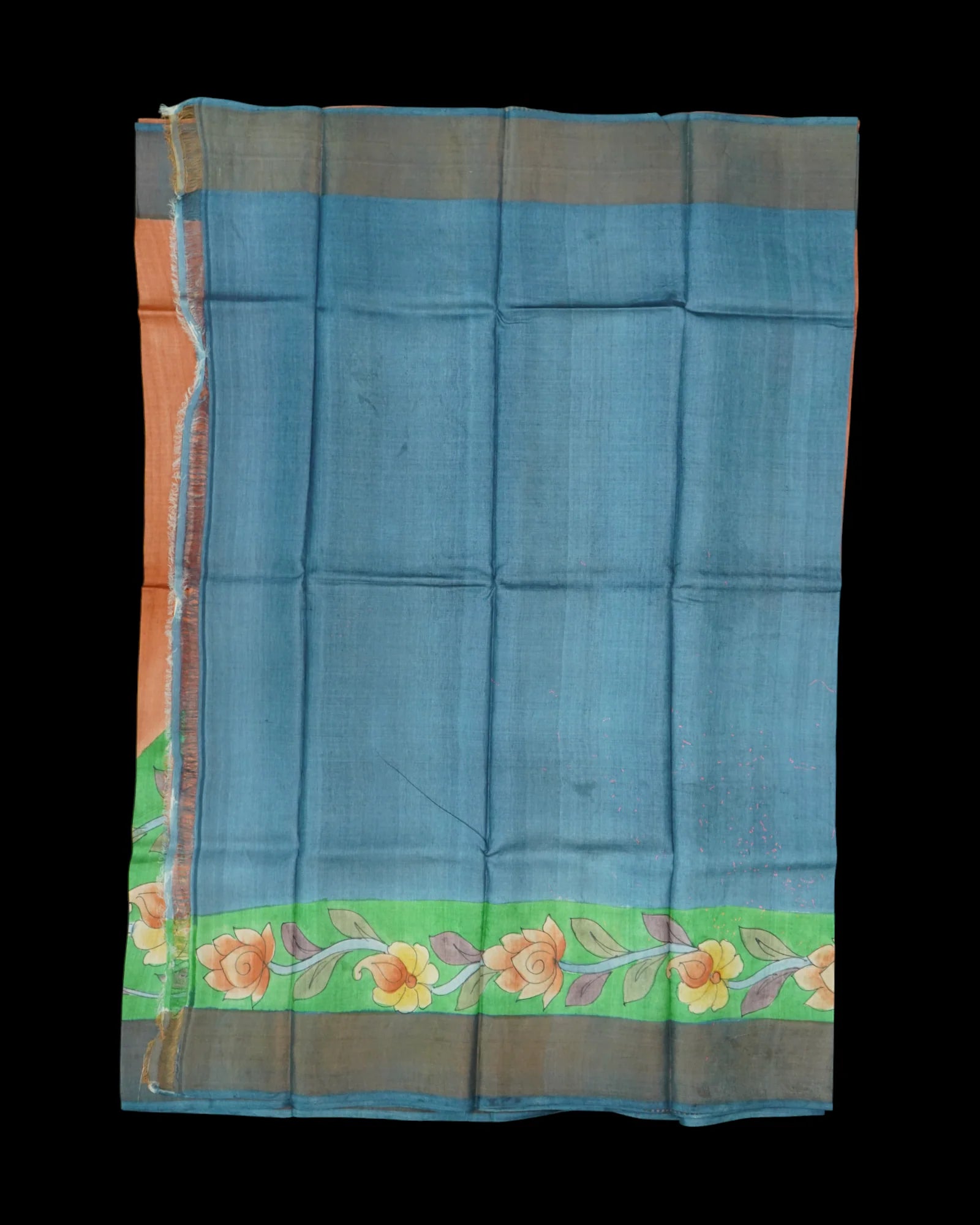 Multicolor Floral Mangalgiri on Luxurious Tussar Silk