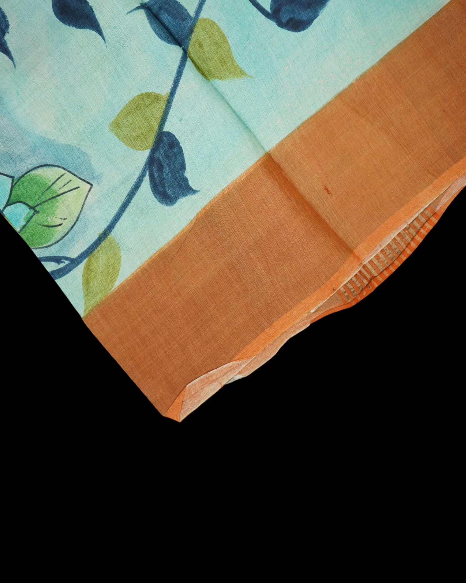 Sky Blue Tussar Silk Mangalgiri Saree